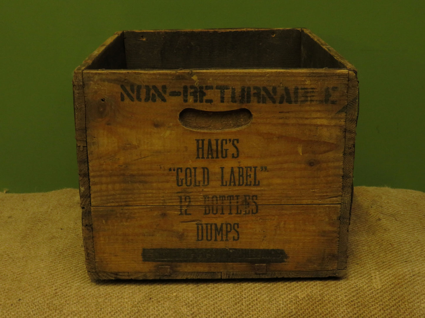 John Haigs Whiskey Crate from Vinnicombe & Son, Teignmouth