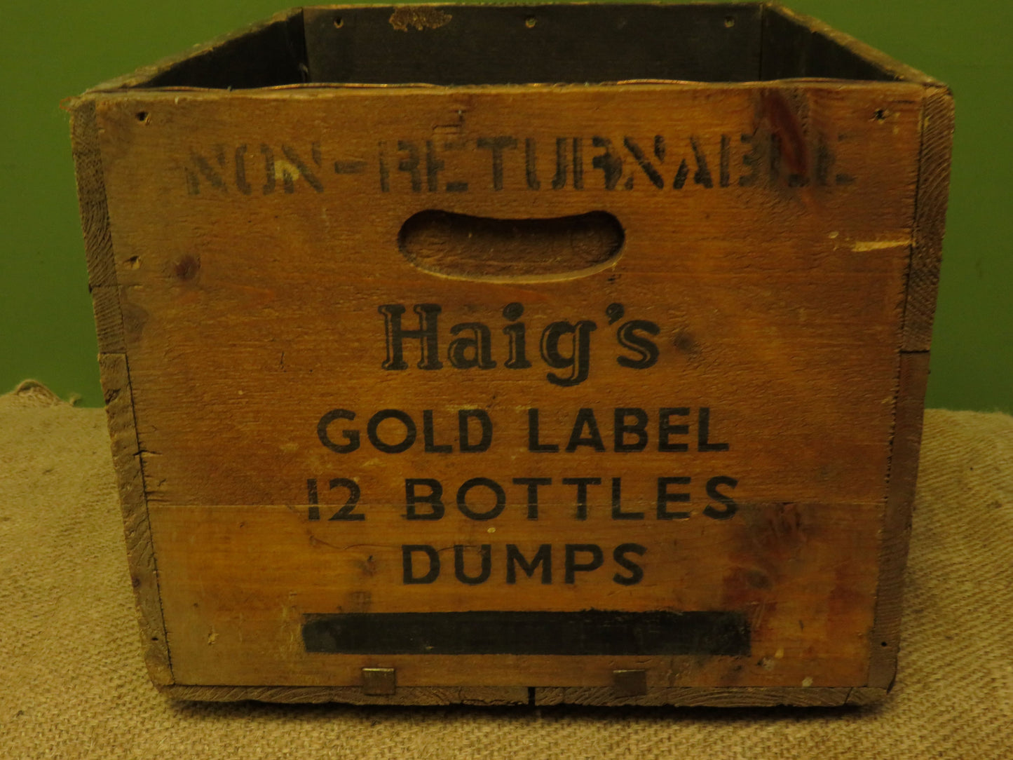 John Haigs Whiskey Crate from Vinnicombe & Son, Teignmouth