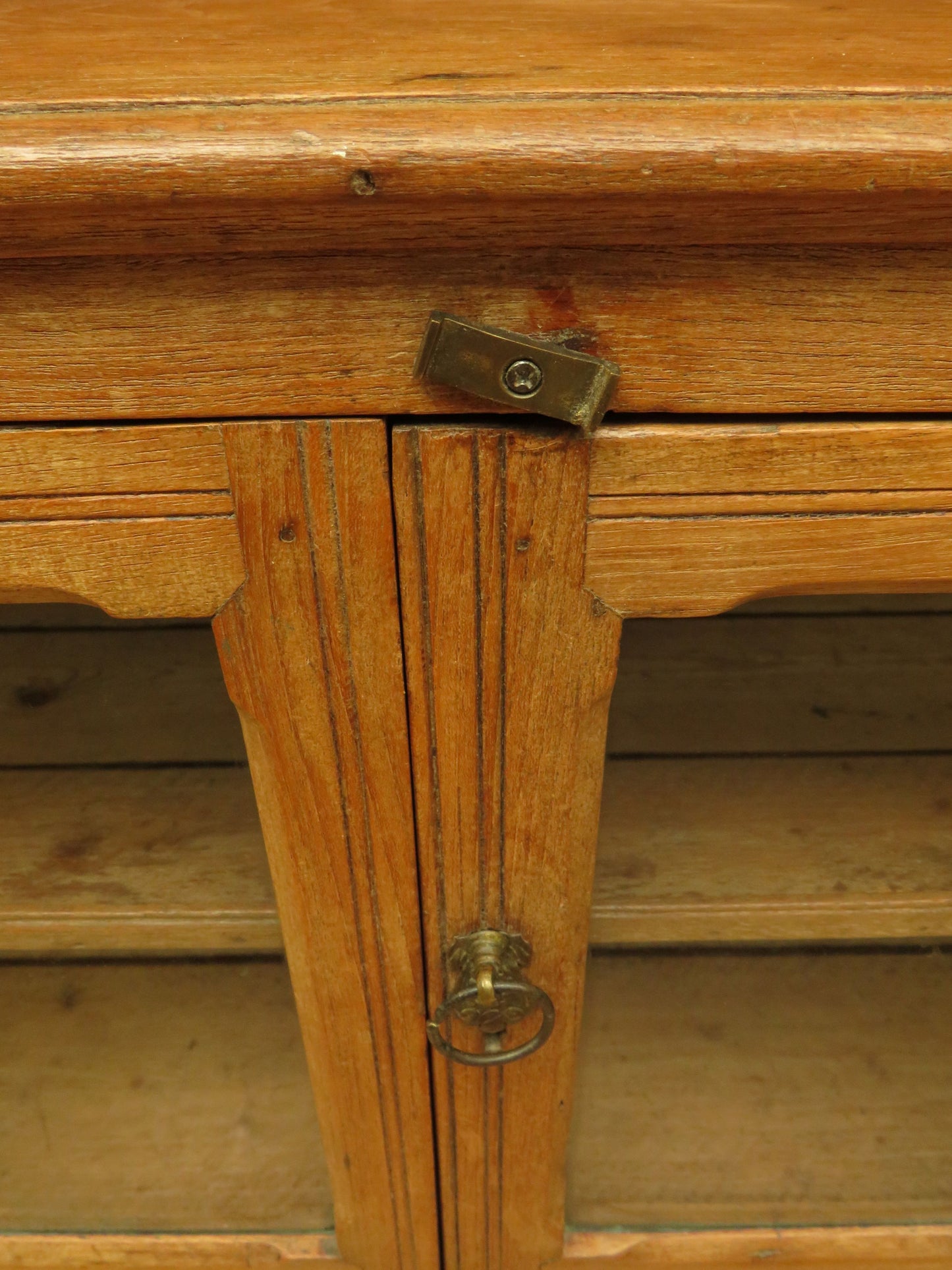 Antique Anglo Indian Spice Cabinet with glazed top and fall front