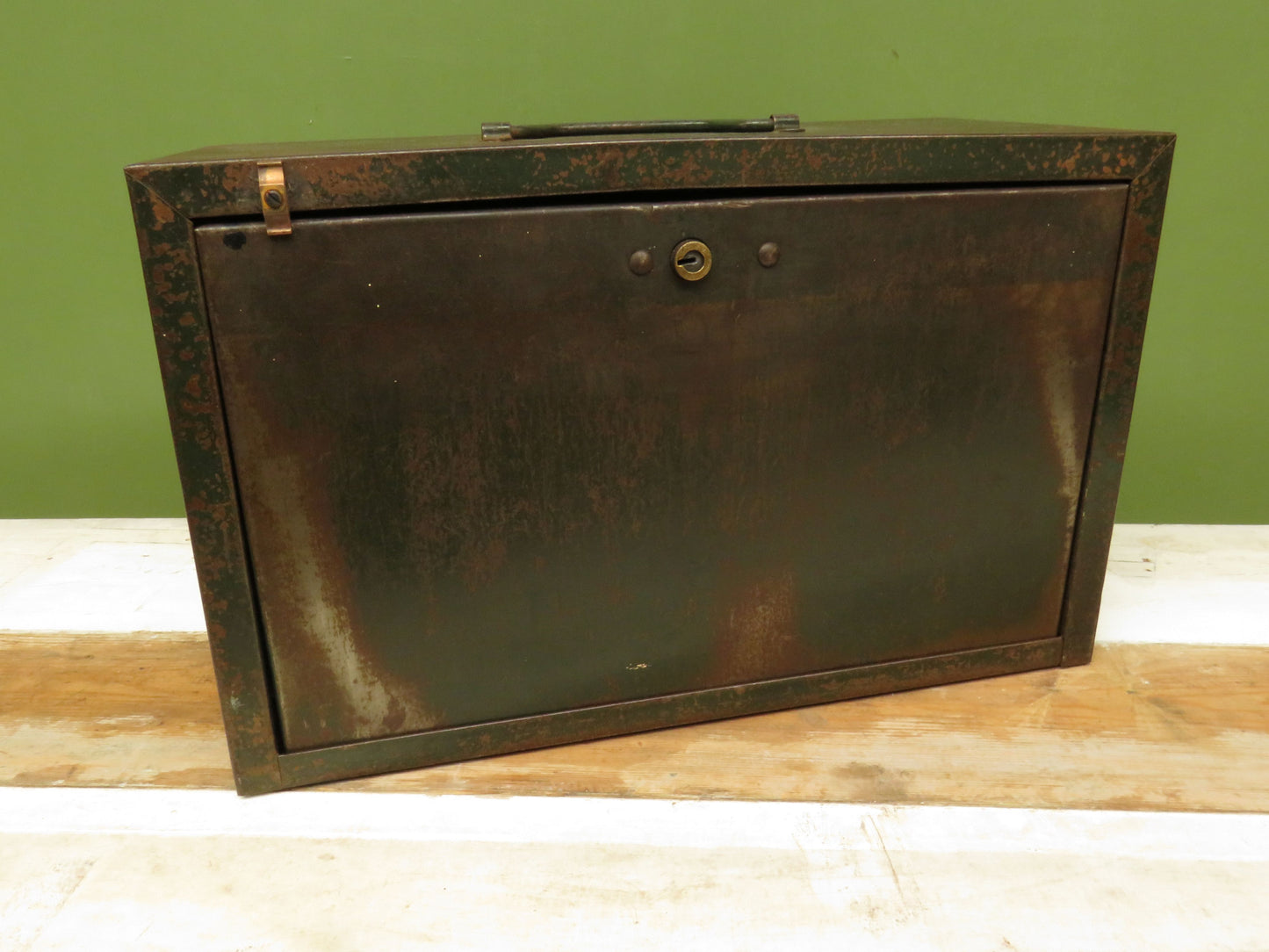 Vintage ENOX Engineers Green Metal Tool Chest Cabinet