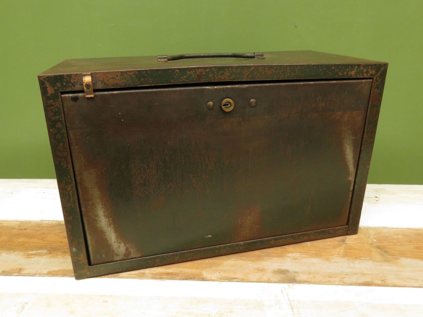 Vintage ENOX Engineers Green Metal Tool Chest Cabinet