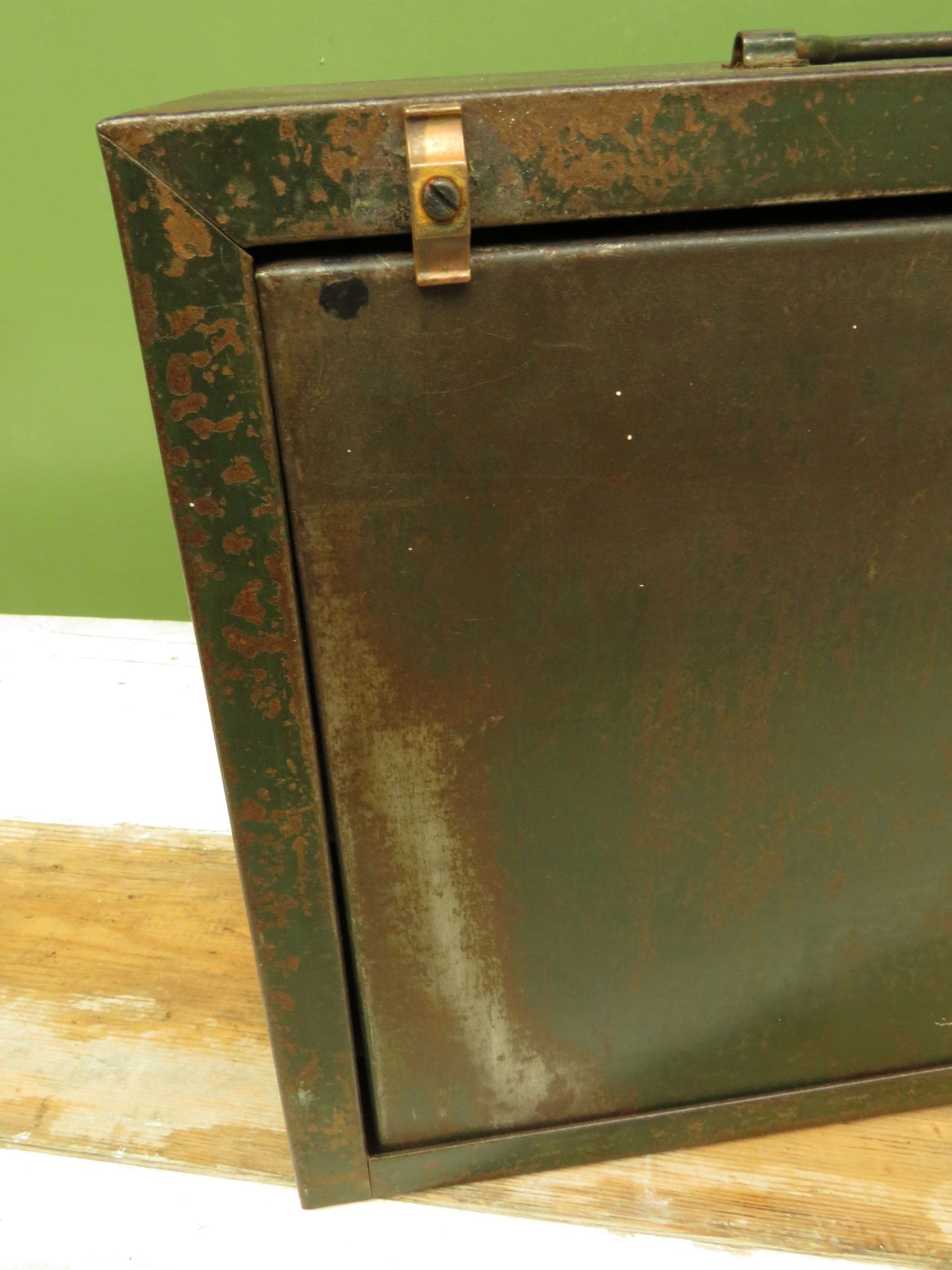 Vintage ENOX Engineers Green Metal Tool Chest Cabinet