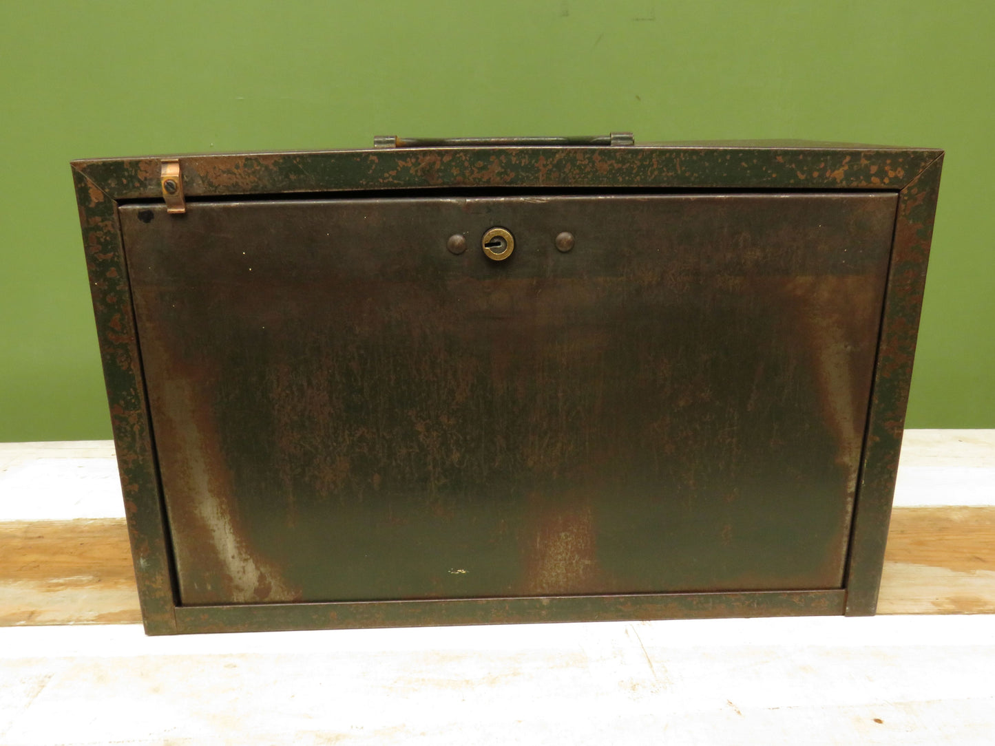 Vintage ENOX Engineers Green Metal Tool Chest Cabinet