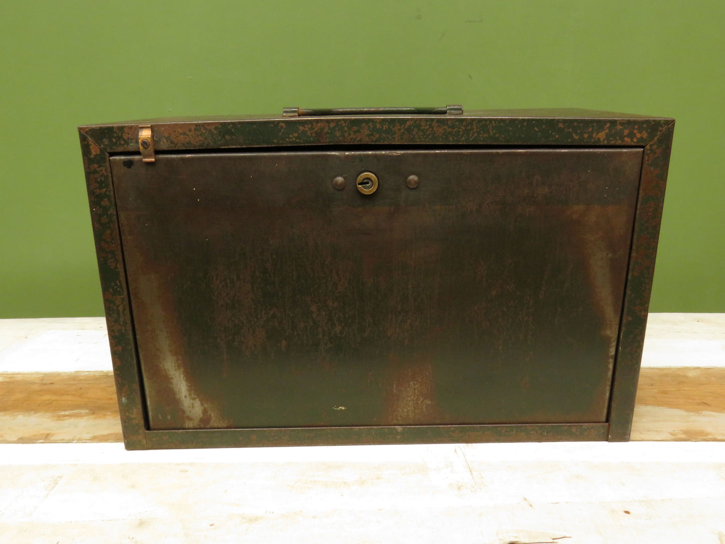 Vintage ENOX Engineers Green Metal Tool Chest Cabinet