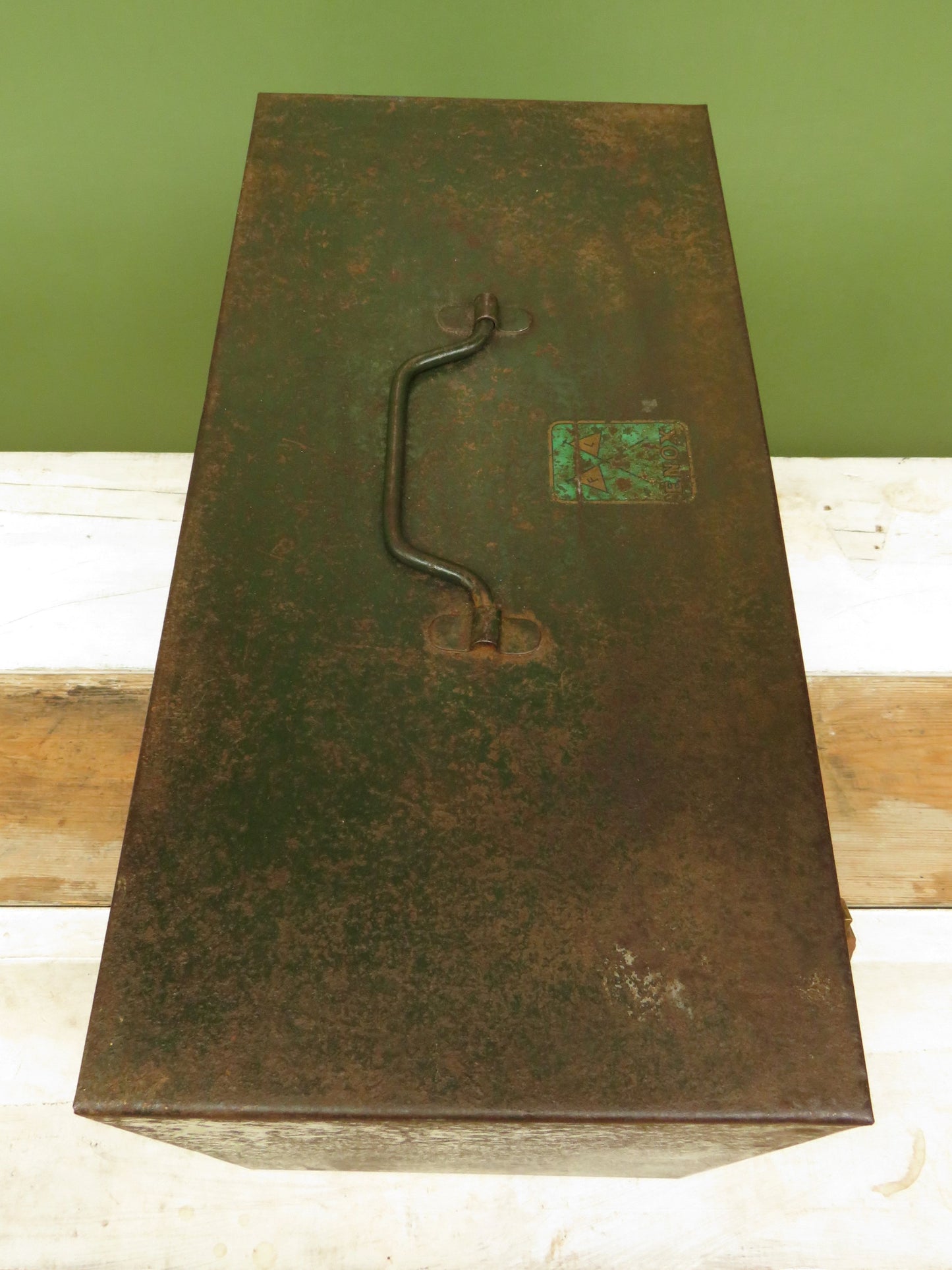 Vintage ENOX Engineers Green Metal Tool Chest Cabinet