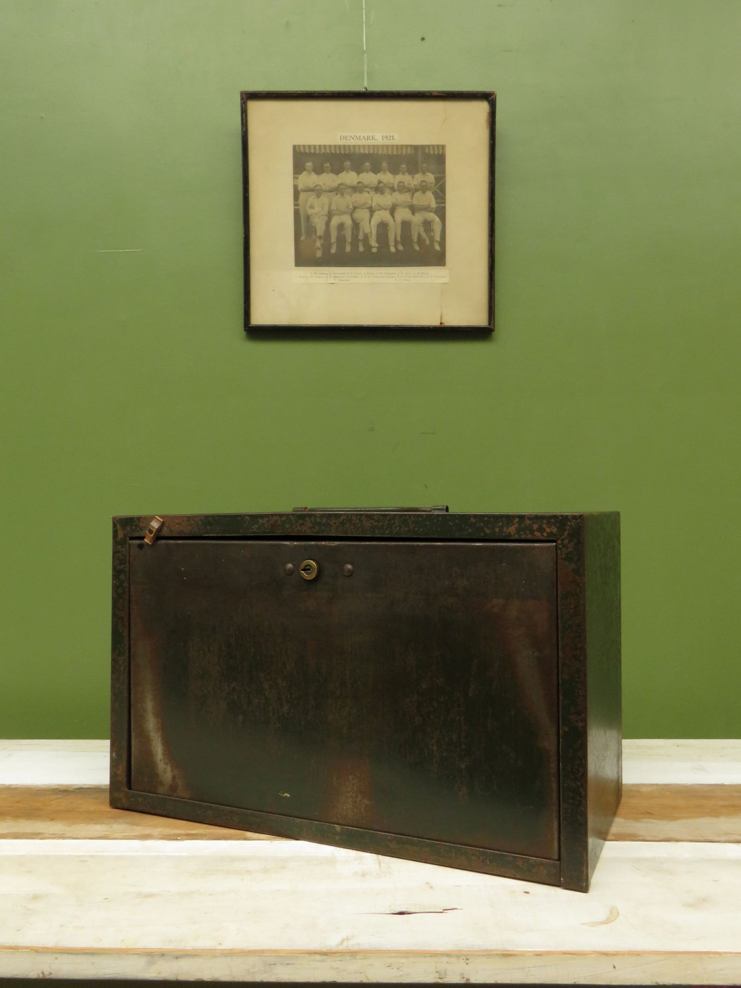 Vintage ENOX Engineers Green Metal Tool Chest Cabinet