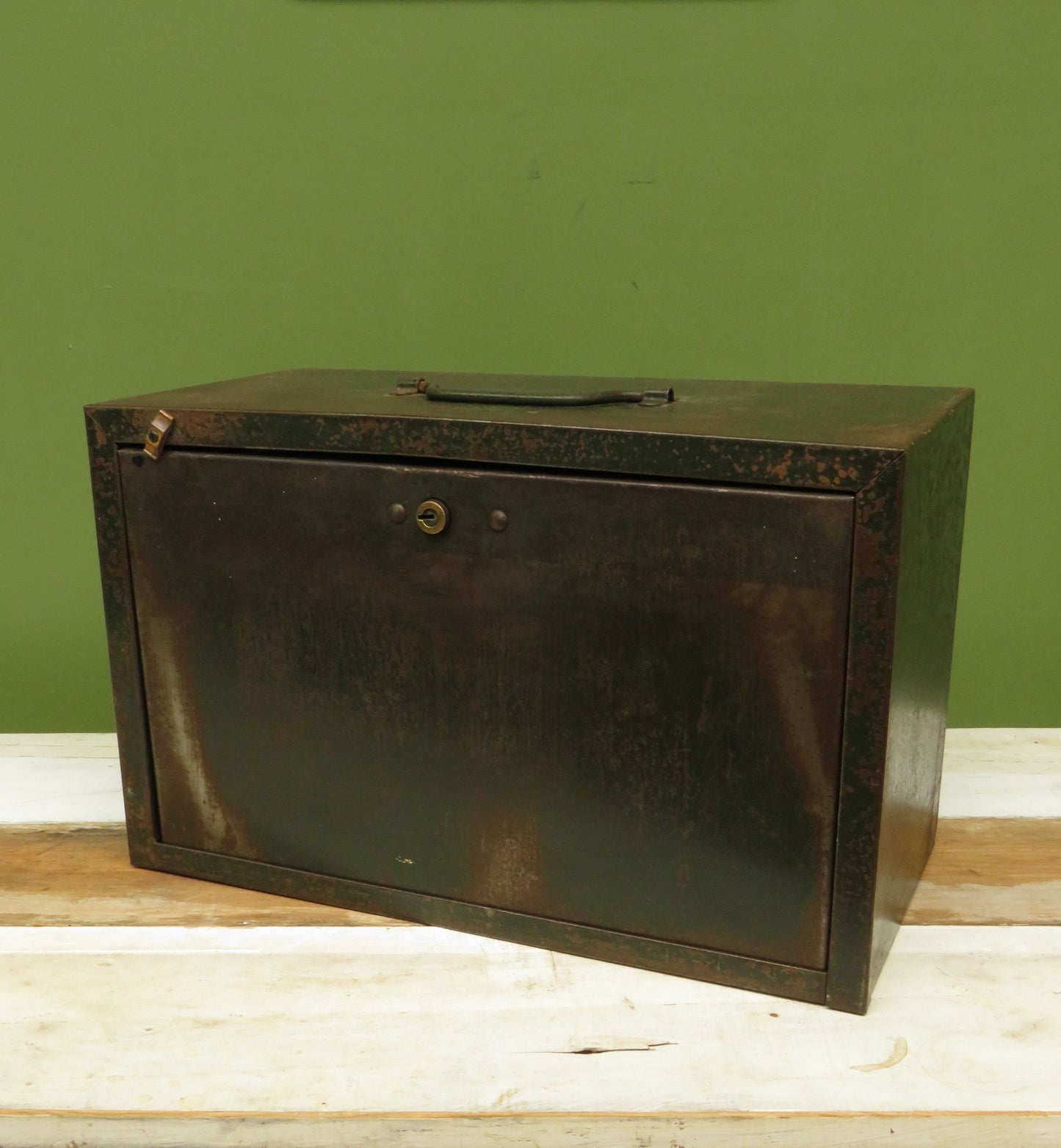 Vintage ENOX Engineers Green Metal Tool Chest Cabinet