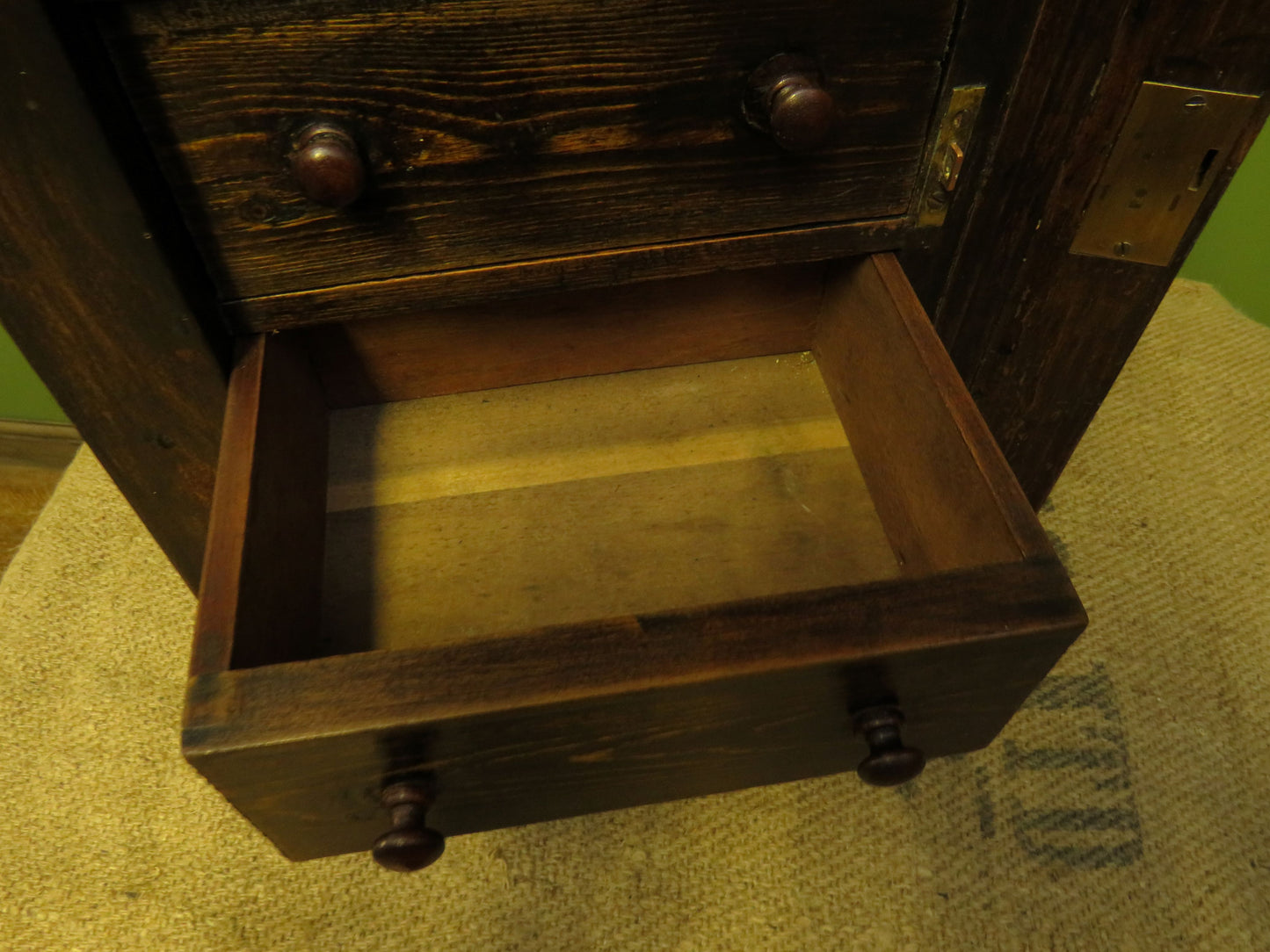 Antique Miniature Apprentice piece Wellington Chest