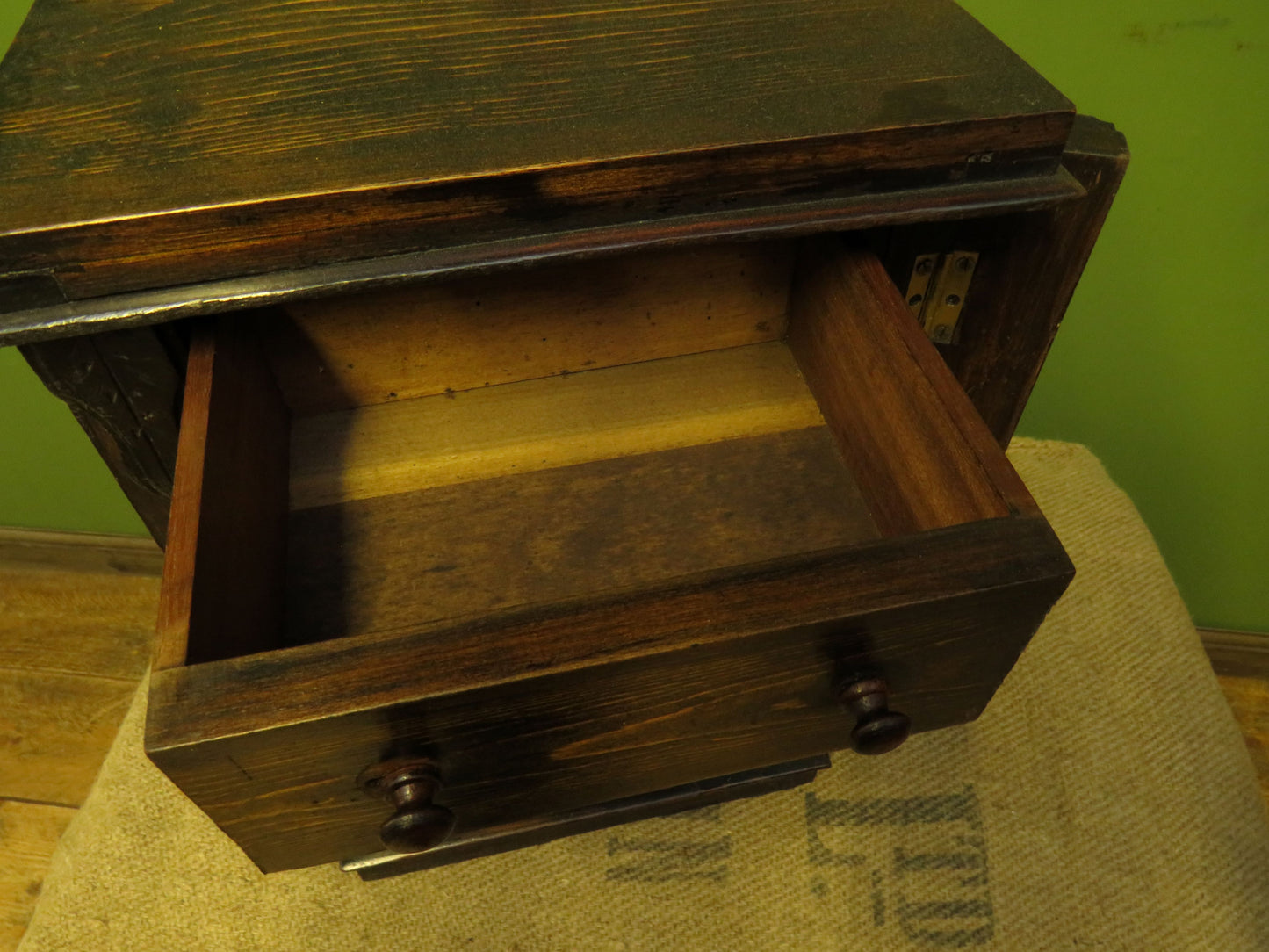 Antique Miniature Apprentice piece Wellington Chest