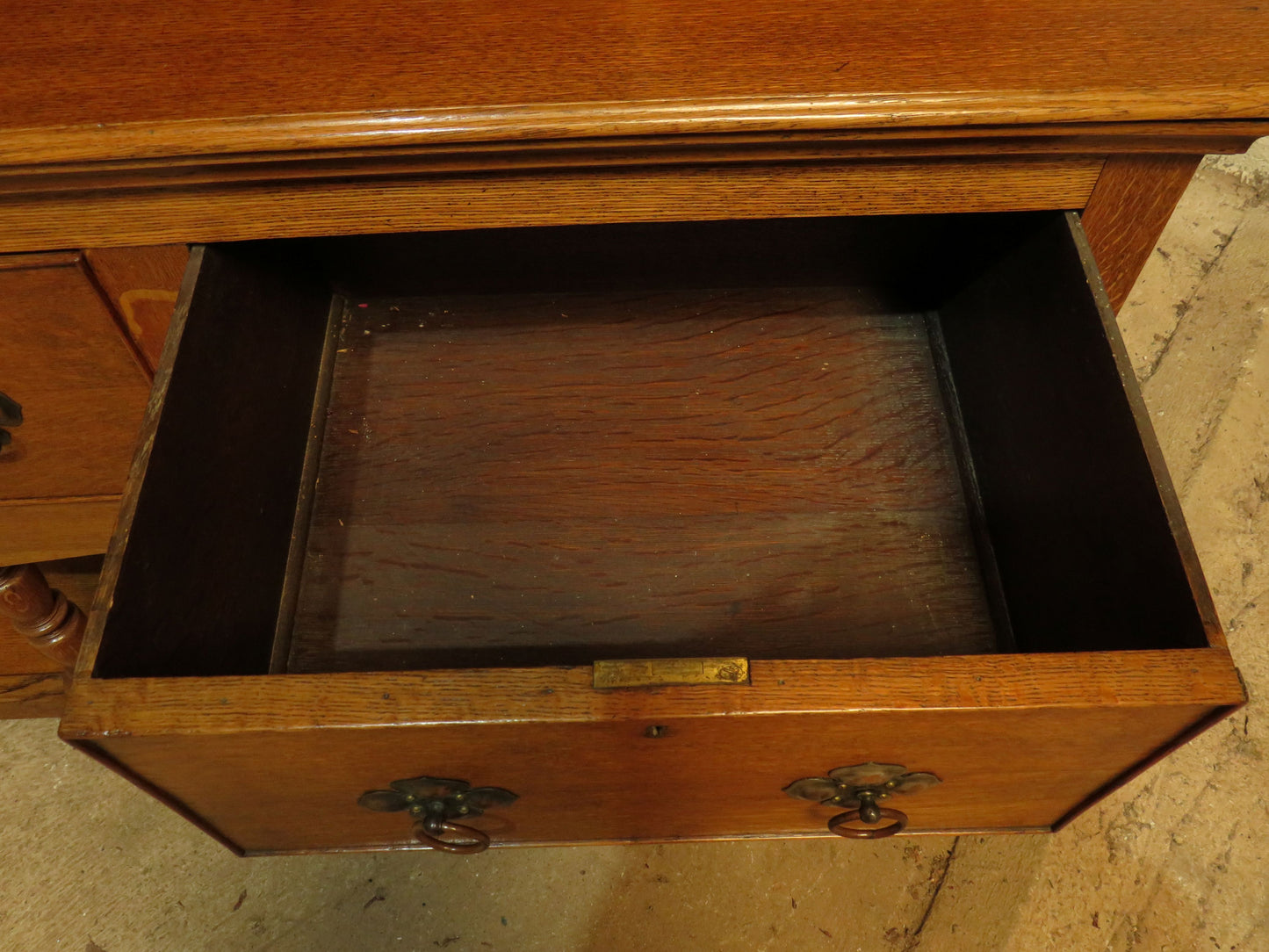 Substantial Arts & Crafts Golden Oak Dresser in two parts