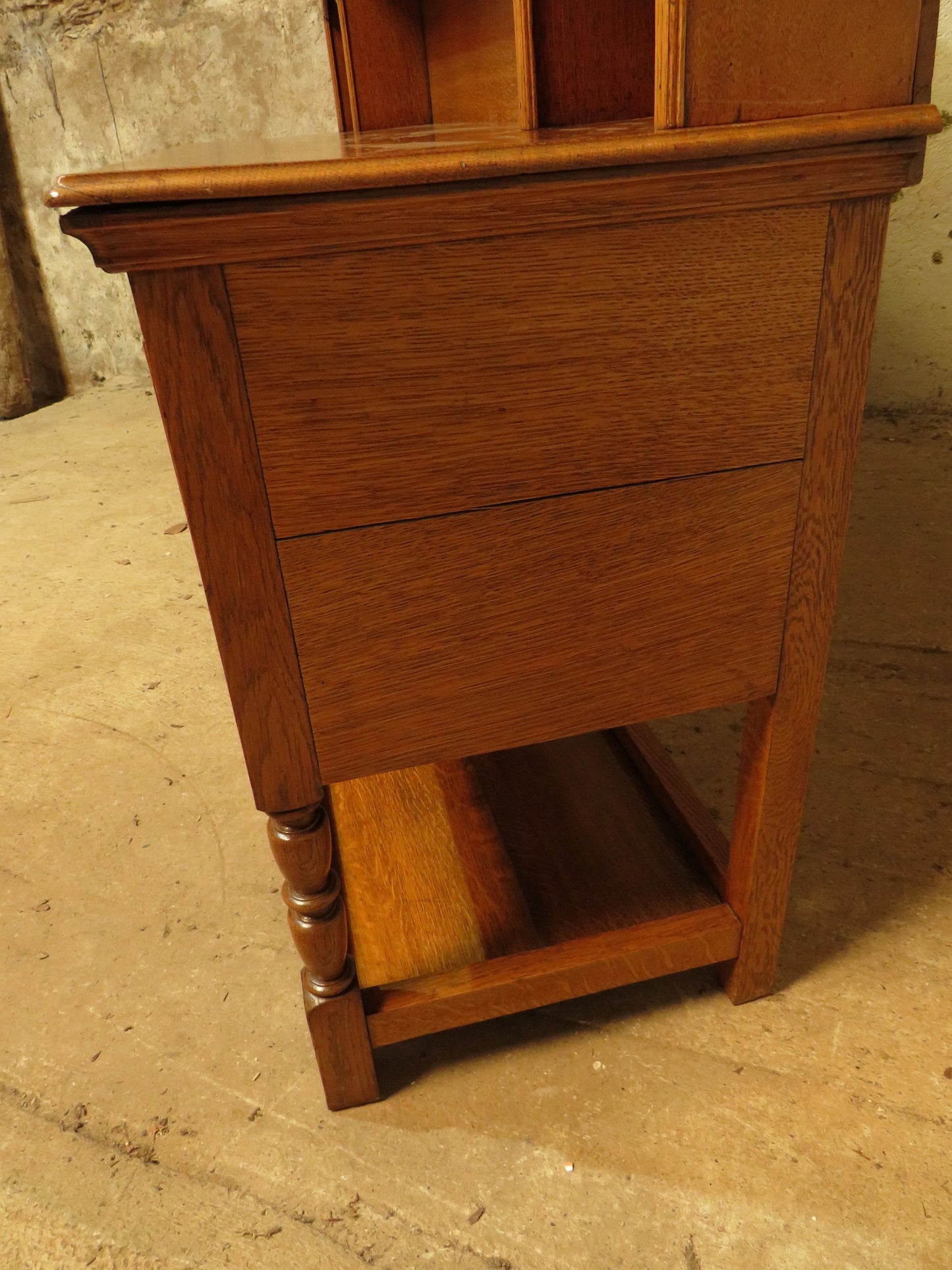 Substantial Arts & Crafts Golden Oak Dresser in two parts