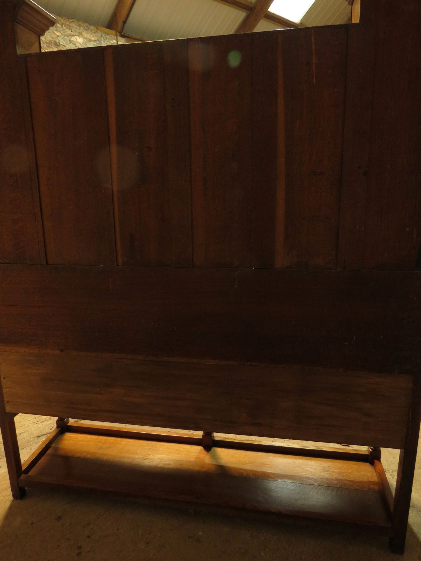 Substantial Arts & Crafts Golden Oak Dresser in two parts