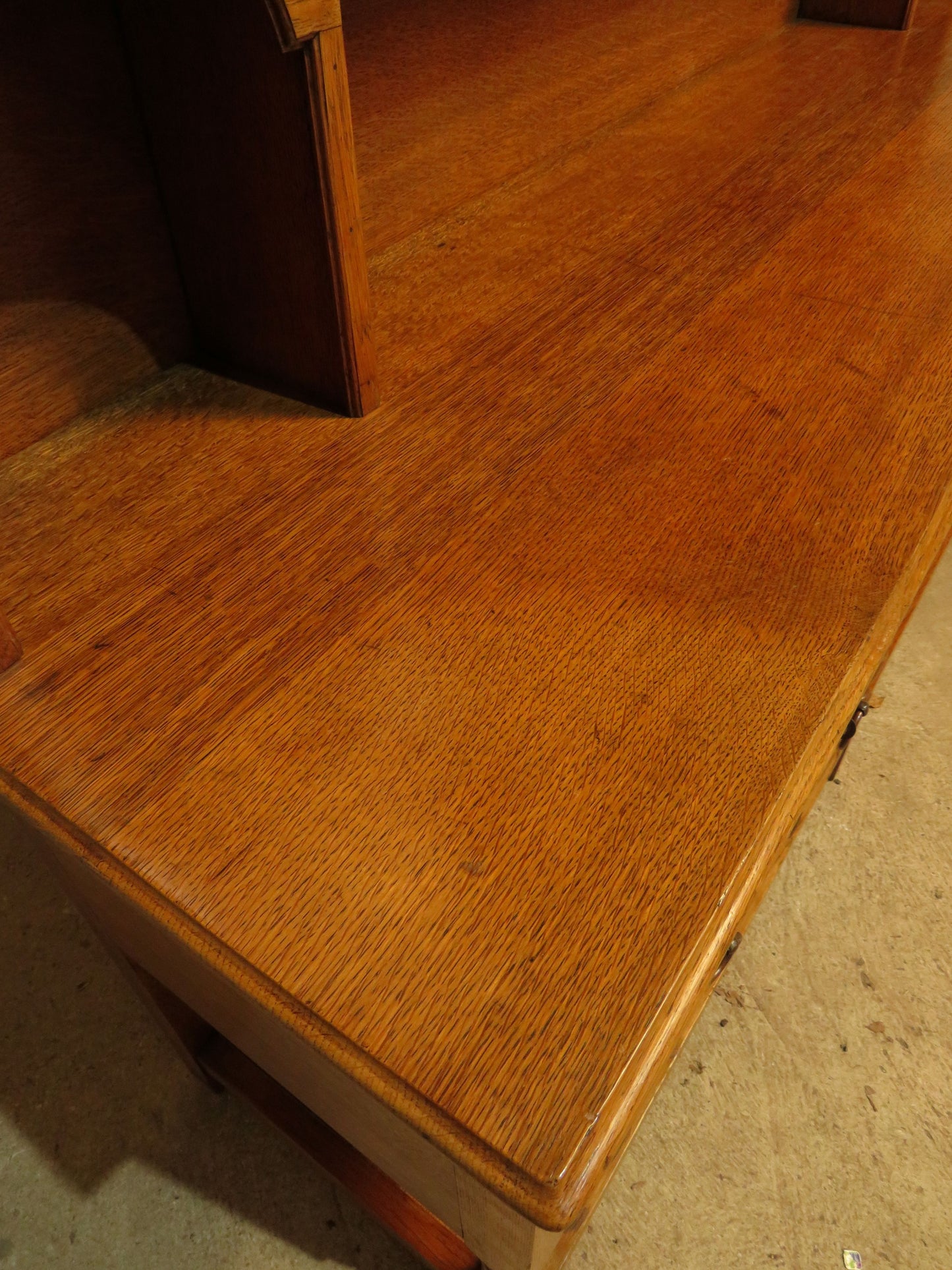 Substantial Arts & Crafts Golden Oak Dresser in two parts