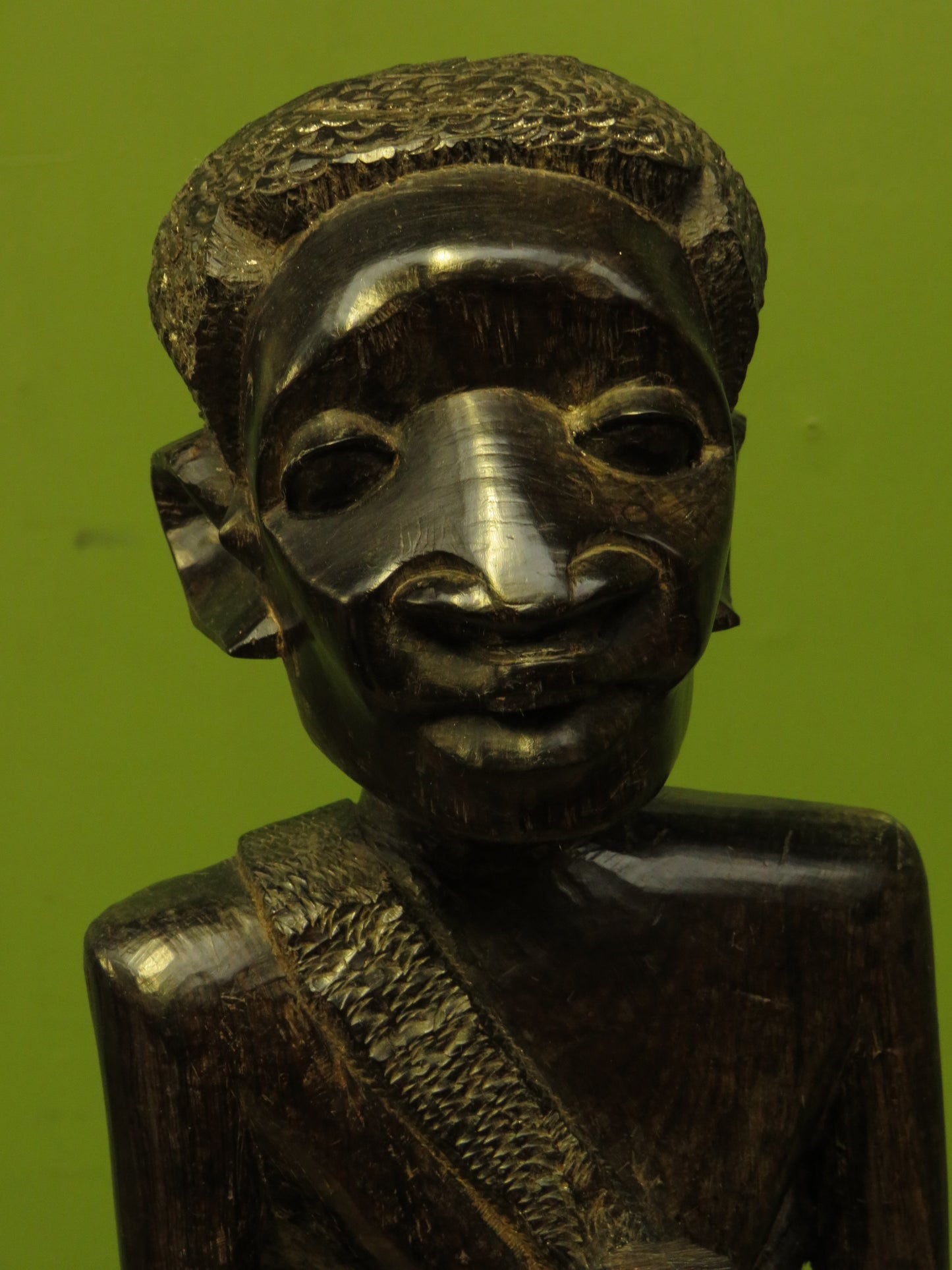 African Carved Ebony Figure of Mother & Child