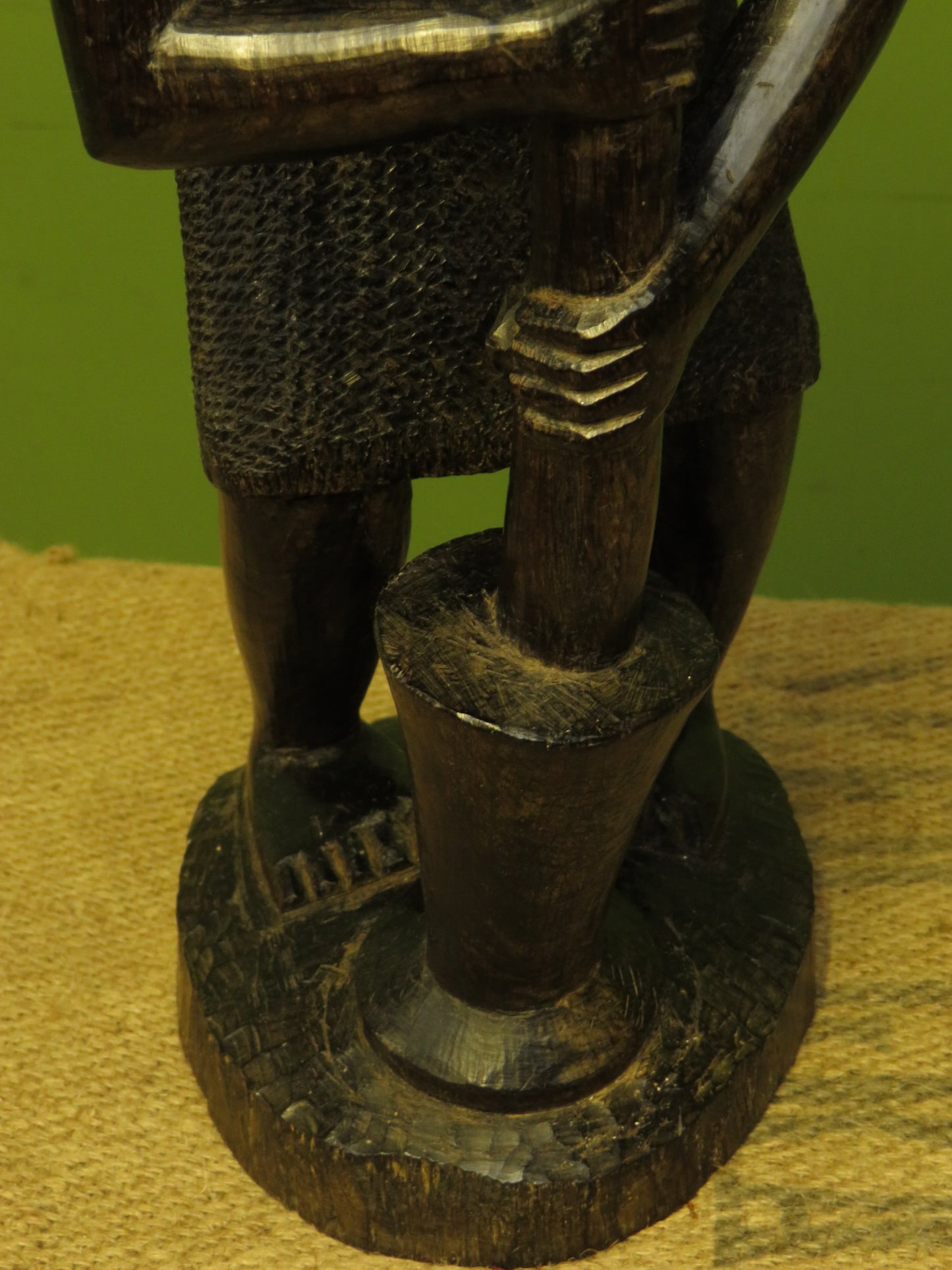 African Carved Ebony Figure of Mother & Child