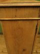 Antique Stripped Oak Bookcase Cabinet with Lockable doors