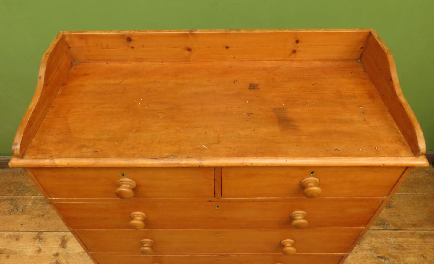 Large Characterful Victorian Pine Chest of Drawers