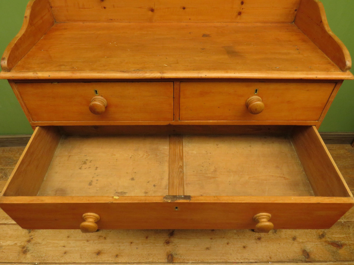 Large Characterful Victorian Pine Chest of Drawers