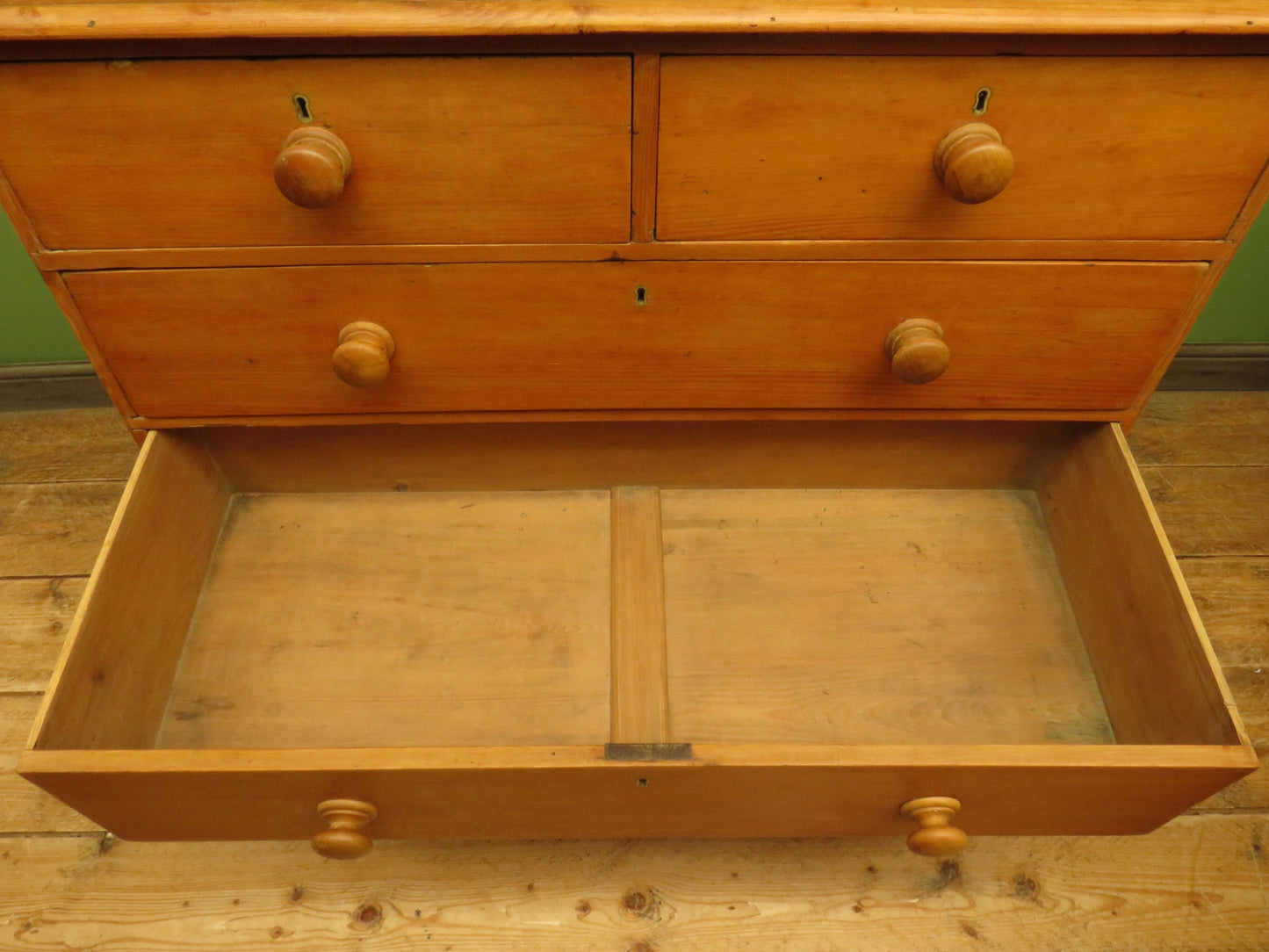 Large Characterful Victorian Pine Chest of Drawers