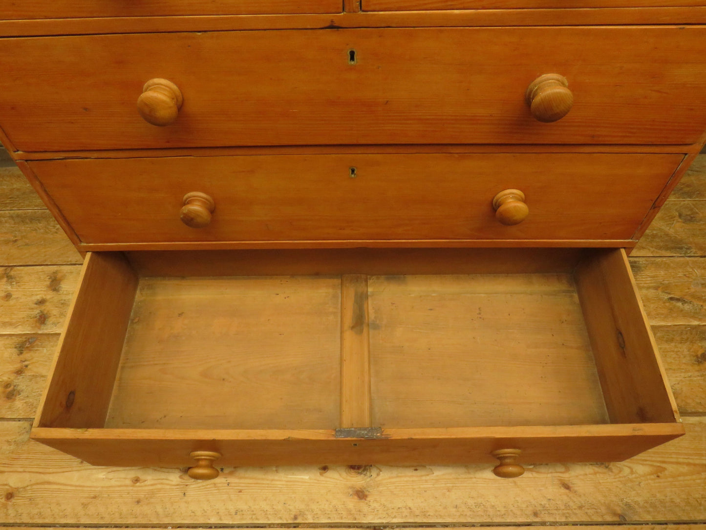 Large Characterful Victorian Pine Chest of Drawers