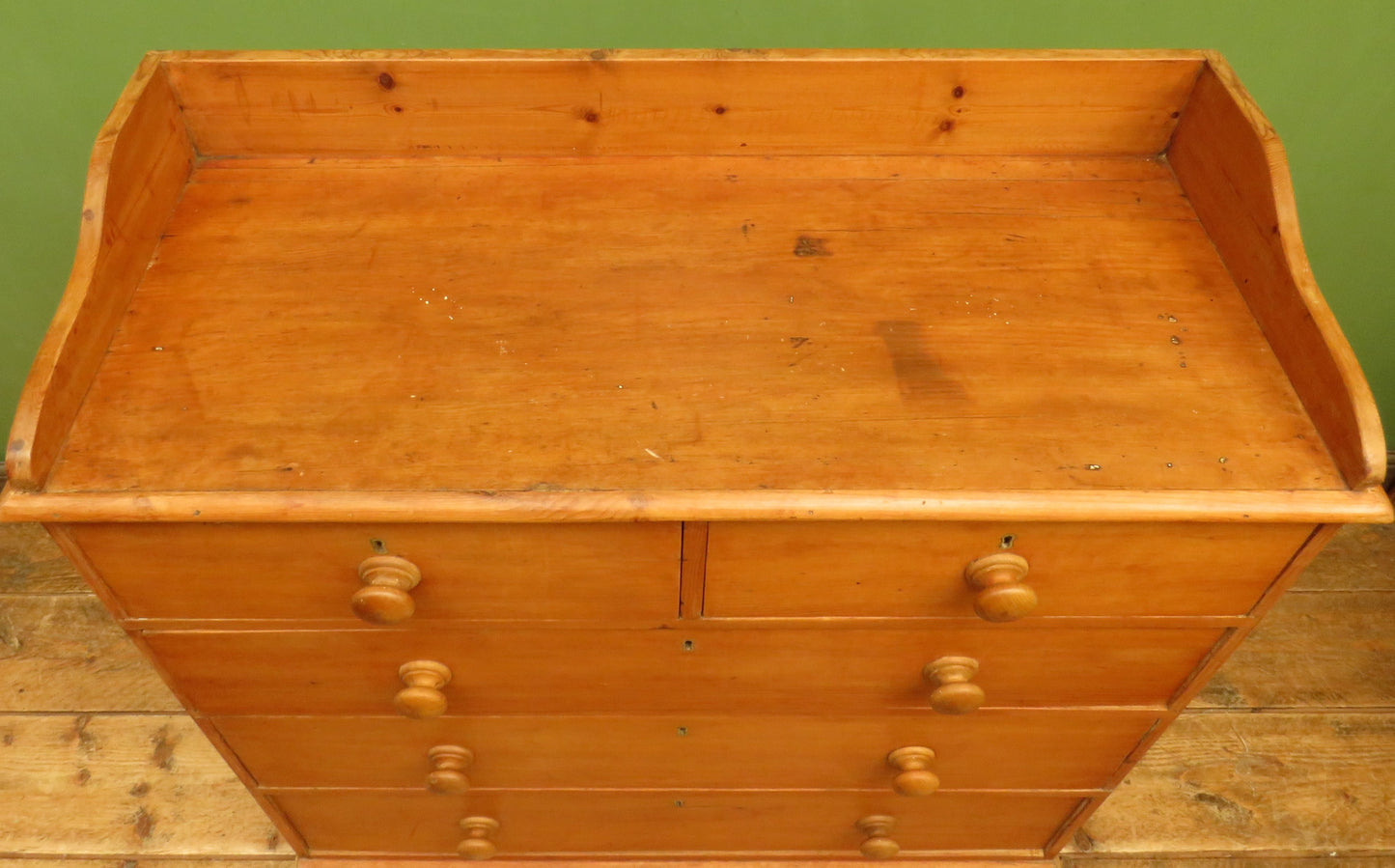 Large Characterful Victorian Pine Chest of Drawers