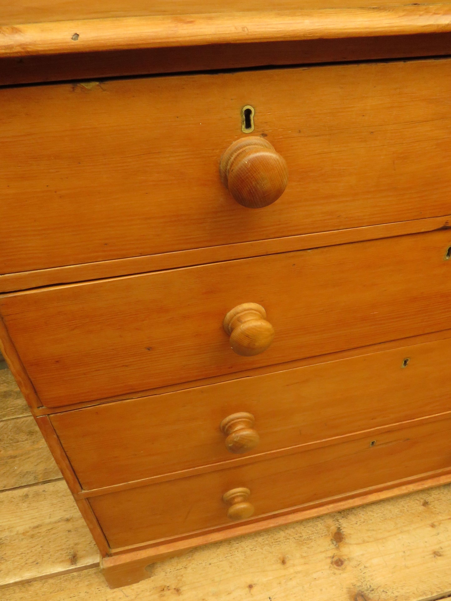 Large Characterful Victorian Pine Chest of Drawers