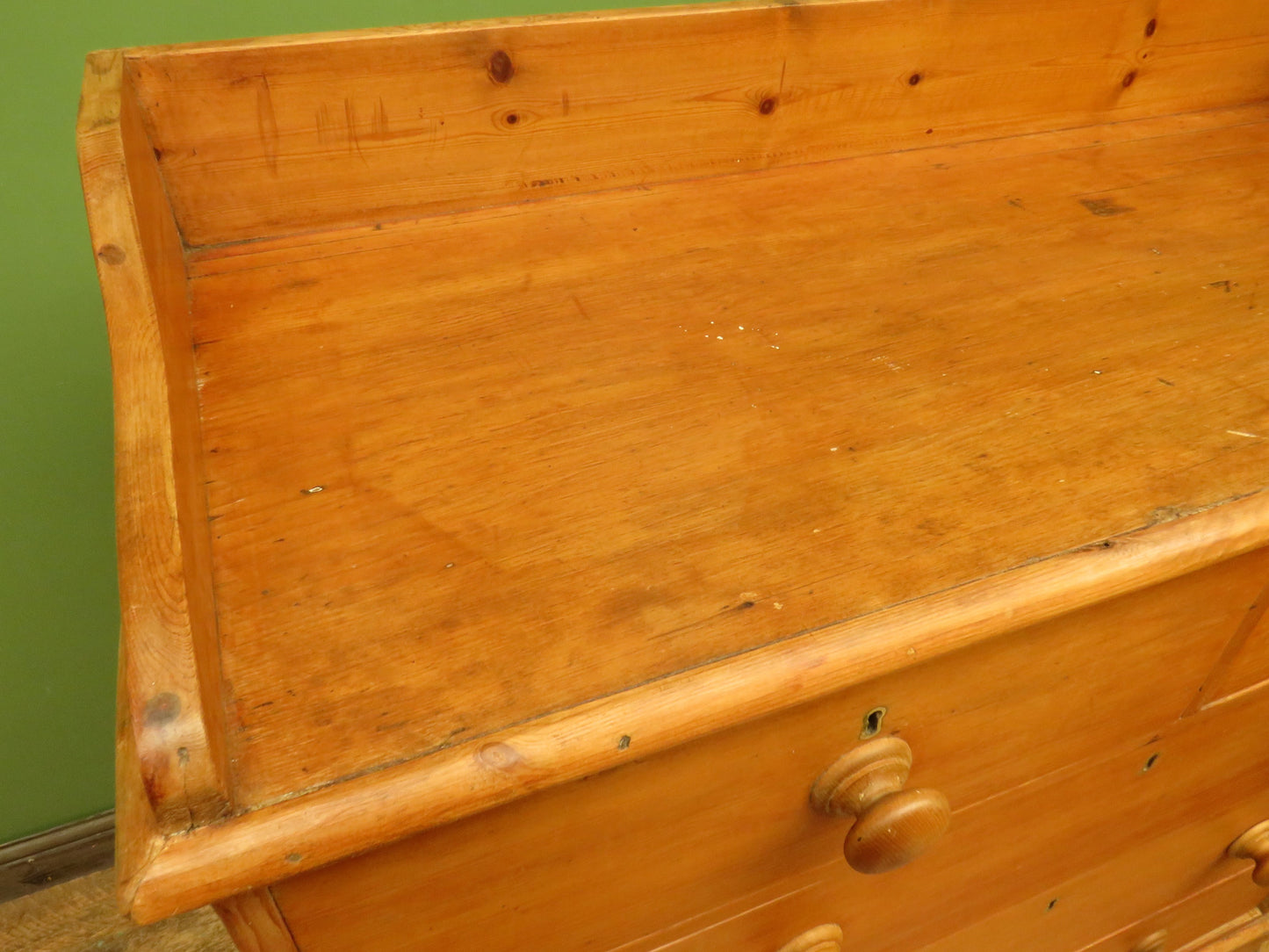 Large Characterful Victorian Pine Chest of Drawers