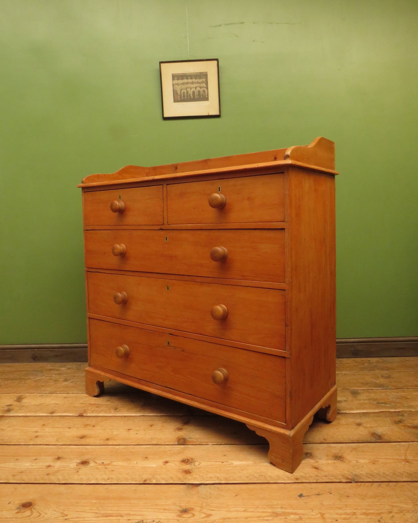 Large Characterful Victorian Pine Chest of Drawers