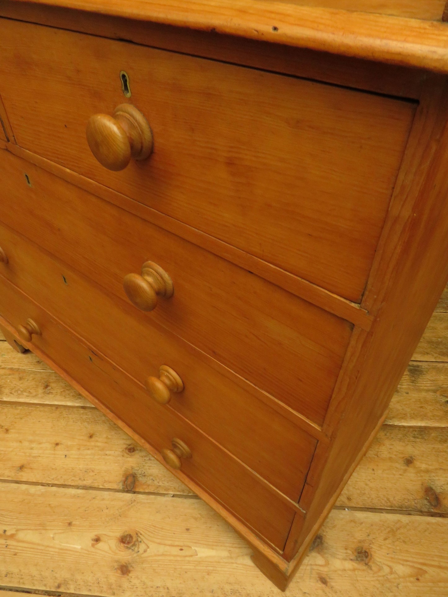 Large Characterful Victorian Pine Chest of Drawers
