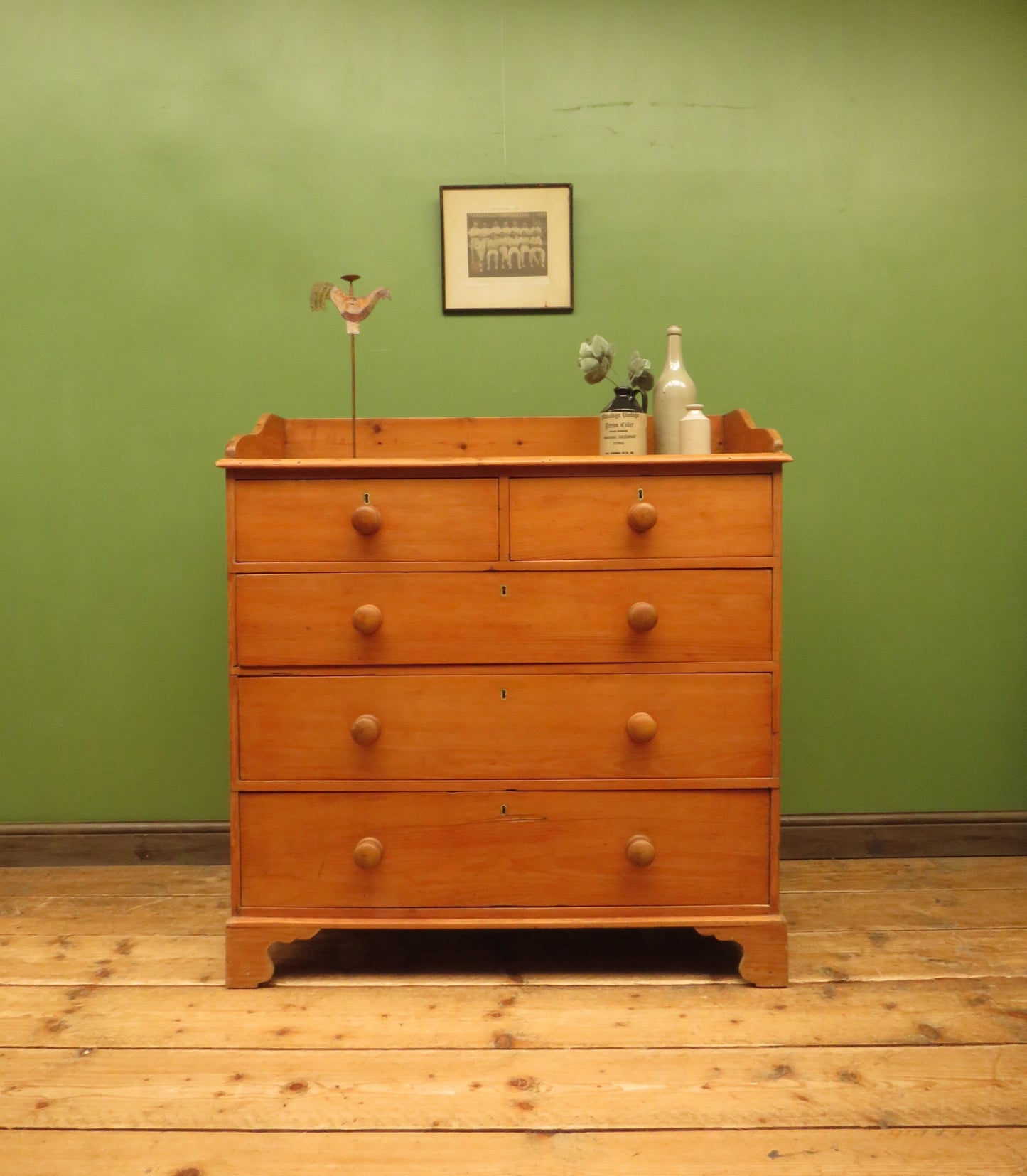 Large Characterful Victorian Pine Chest of Drawers