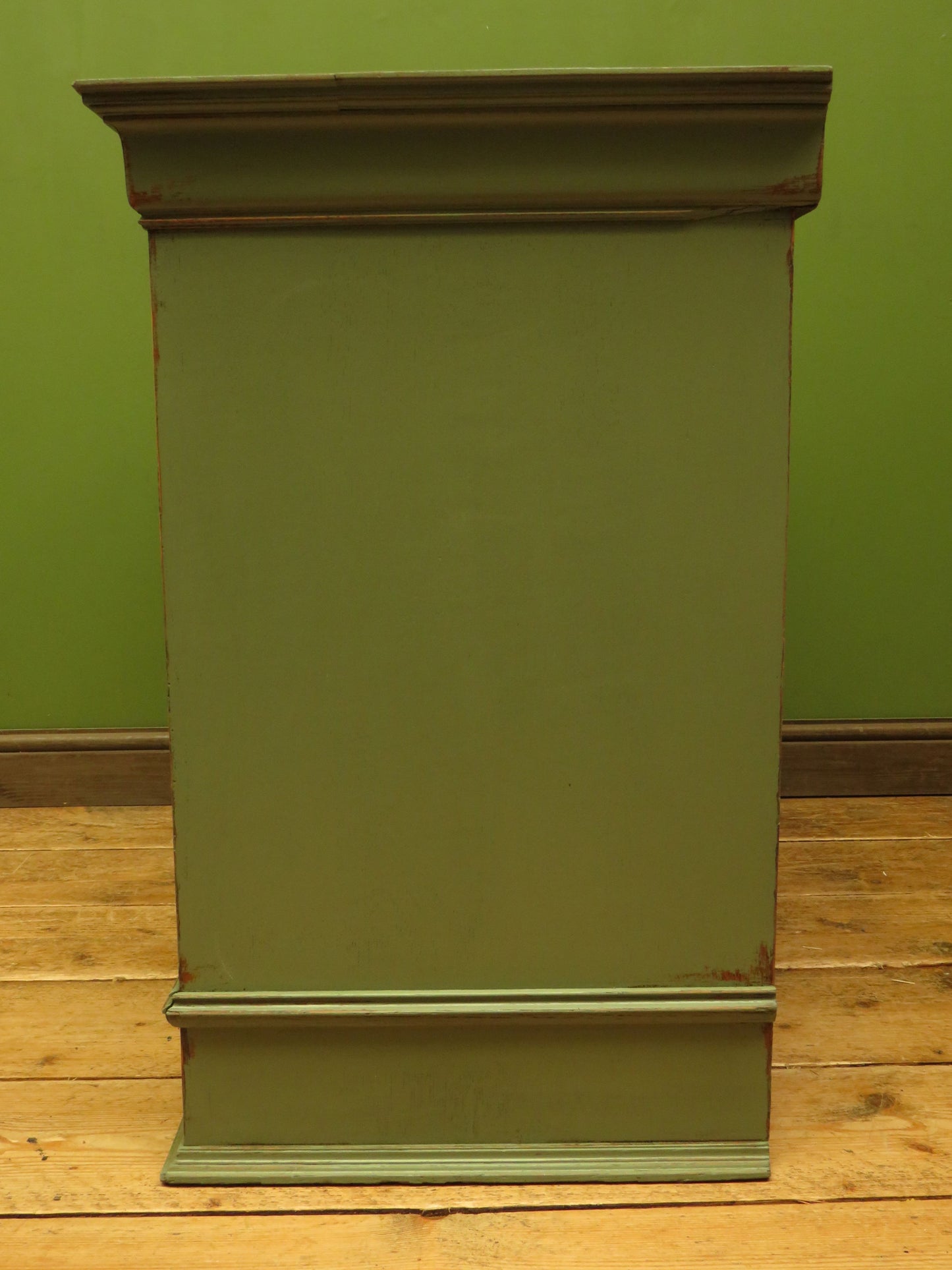 Green Painted Oak Chest of Drawers