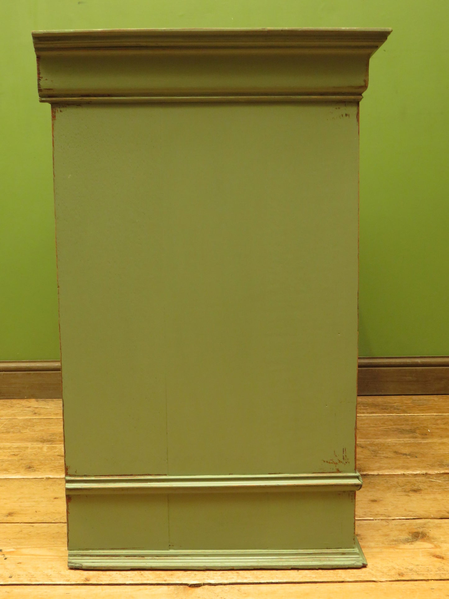 Green Painted Oak Chest of Drawers