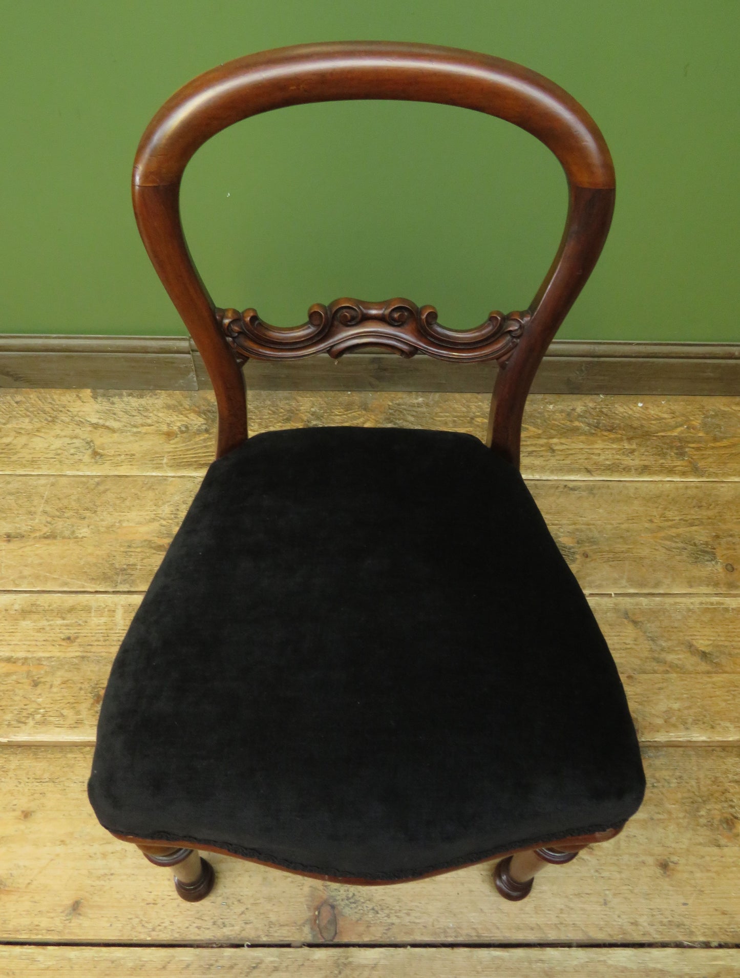 Antique Balloon Back Campaign Chair by Ross & Co, Restored & Reupholstered