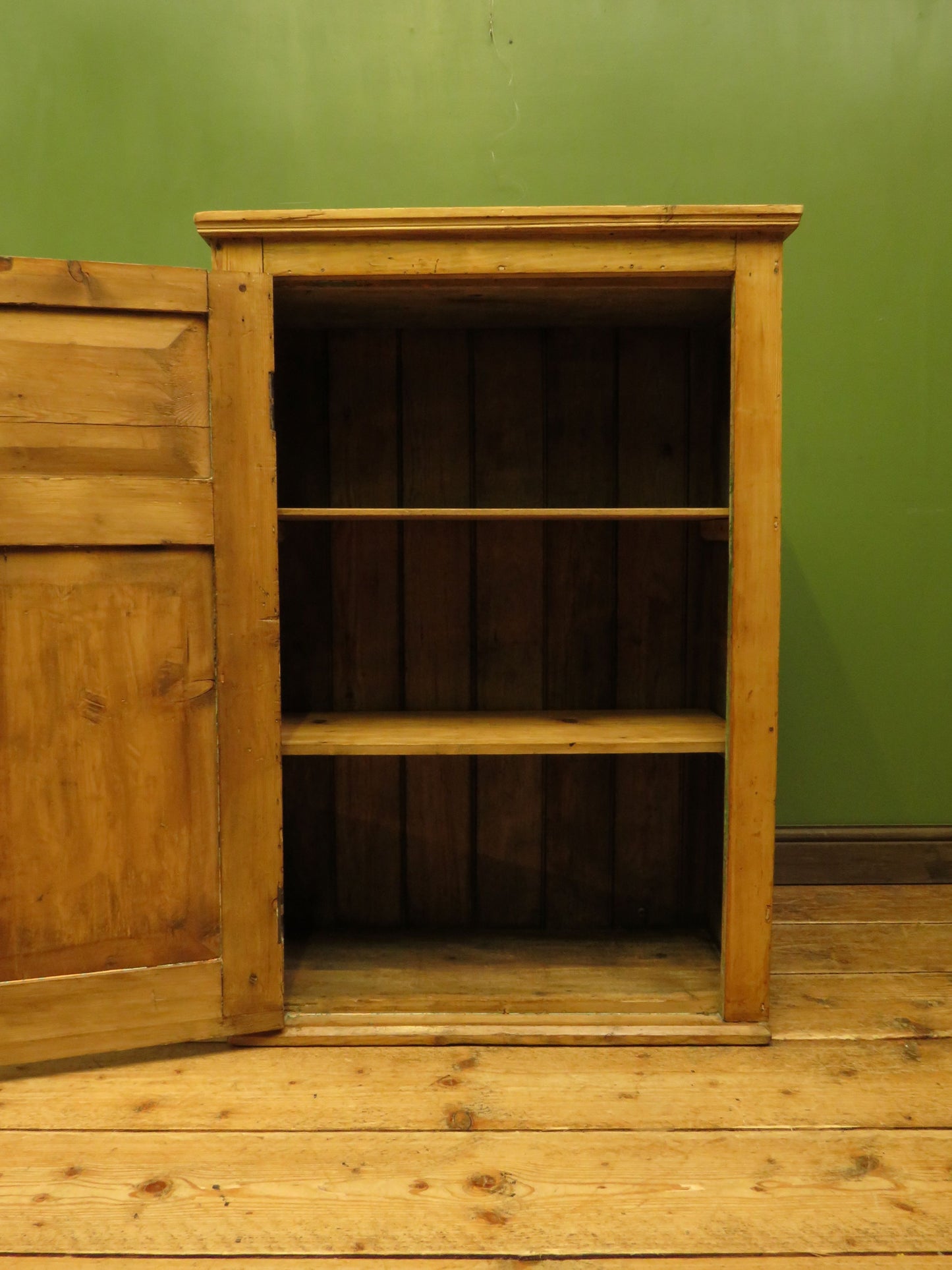 Victorian Pine Kitchen Larder Cupboard by John Curtis & Son of Leeds