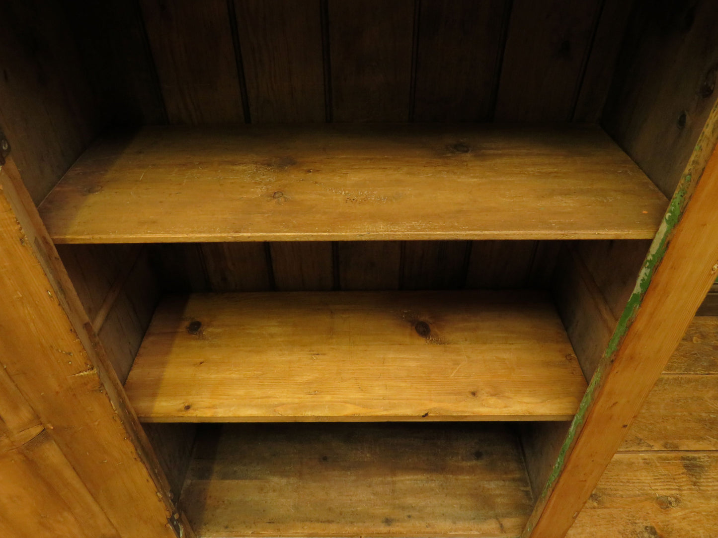 Victorian Pine Kitchen Larder Cupboard by John Curtis & Son of Leeds