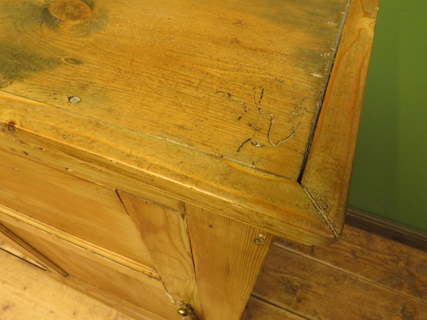 Victorian Pine Kitchen Larder Cupboard by John Curtis & Son of Leeds