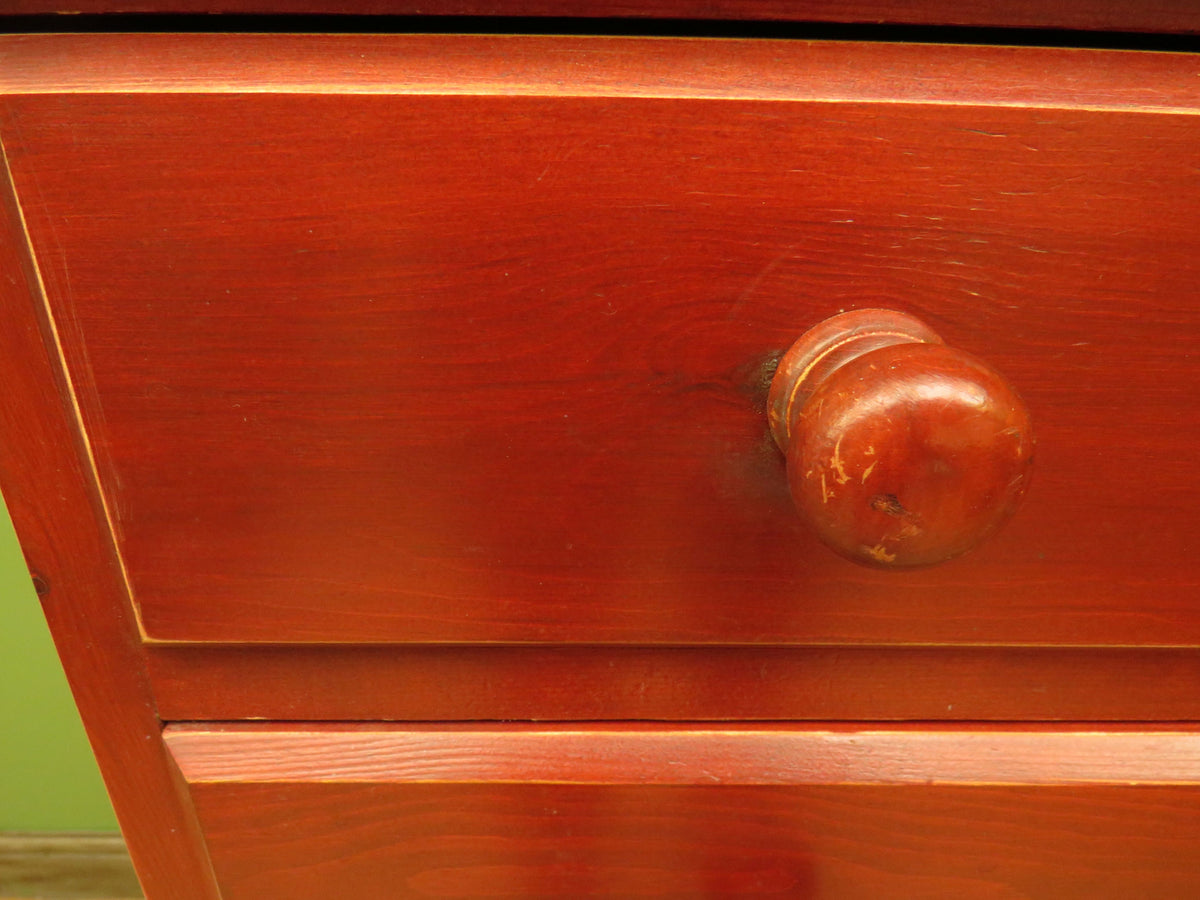 Small Red Pine Cabinet, Hallway, Kitchen or Bathroom Storage