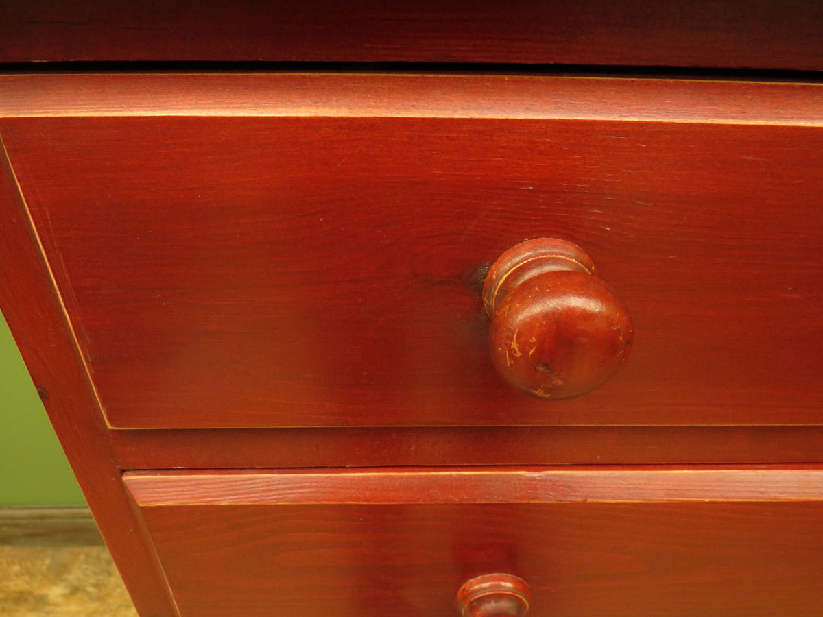 Small Red Pine Cabinet, Hallway, Kitchen or Bathroom Storage