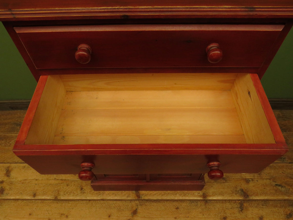 Small Red Pine Cabinet, Hallway, Kitchen or Bathroom Storage