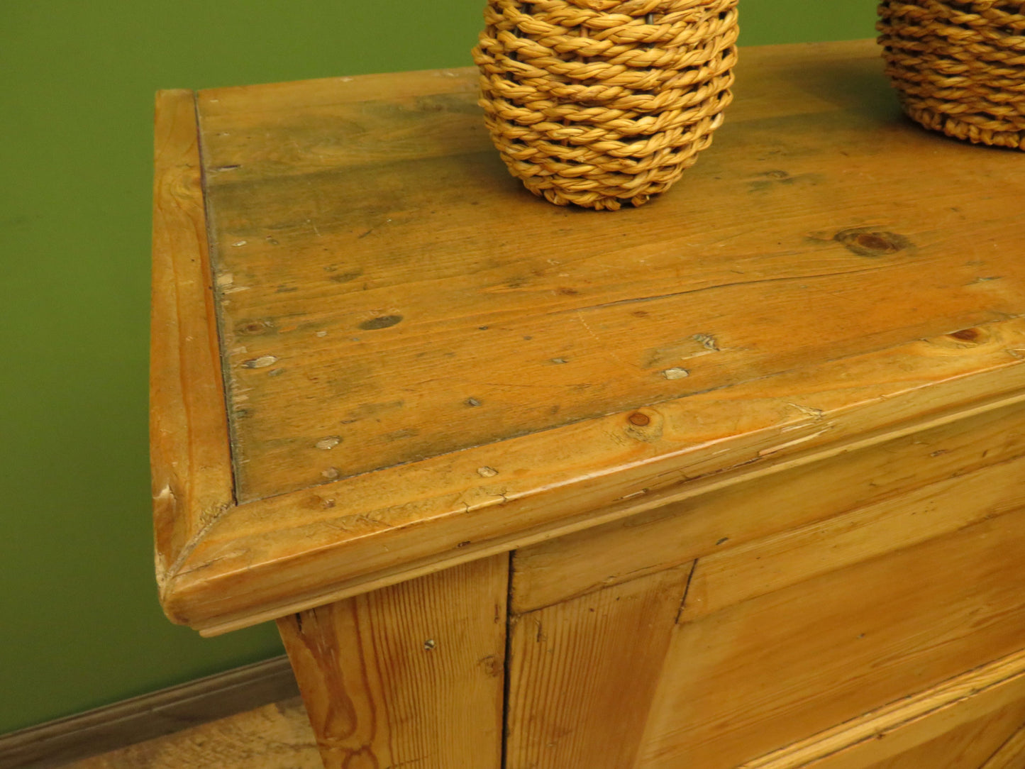 Victorian Pine Kitchen Larder Cupboard by John Curtis & Son of Leeds