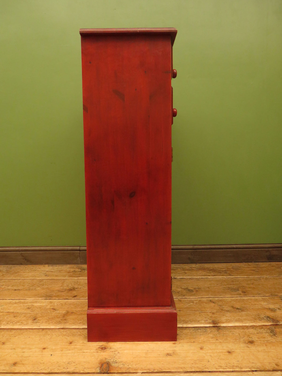 Small Red Pine Cabinet, Hallway, Kitchen or Bathroom Storage