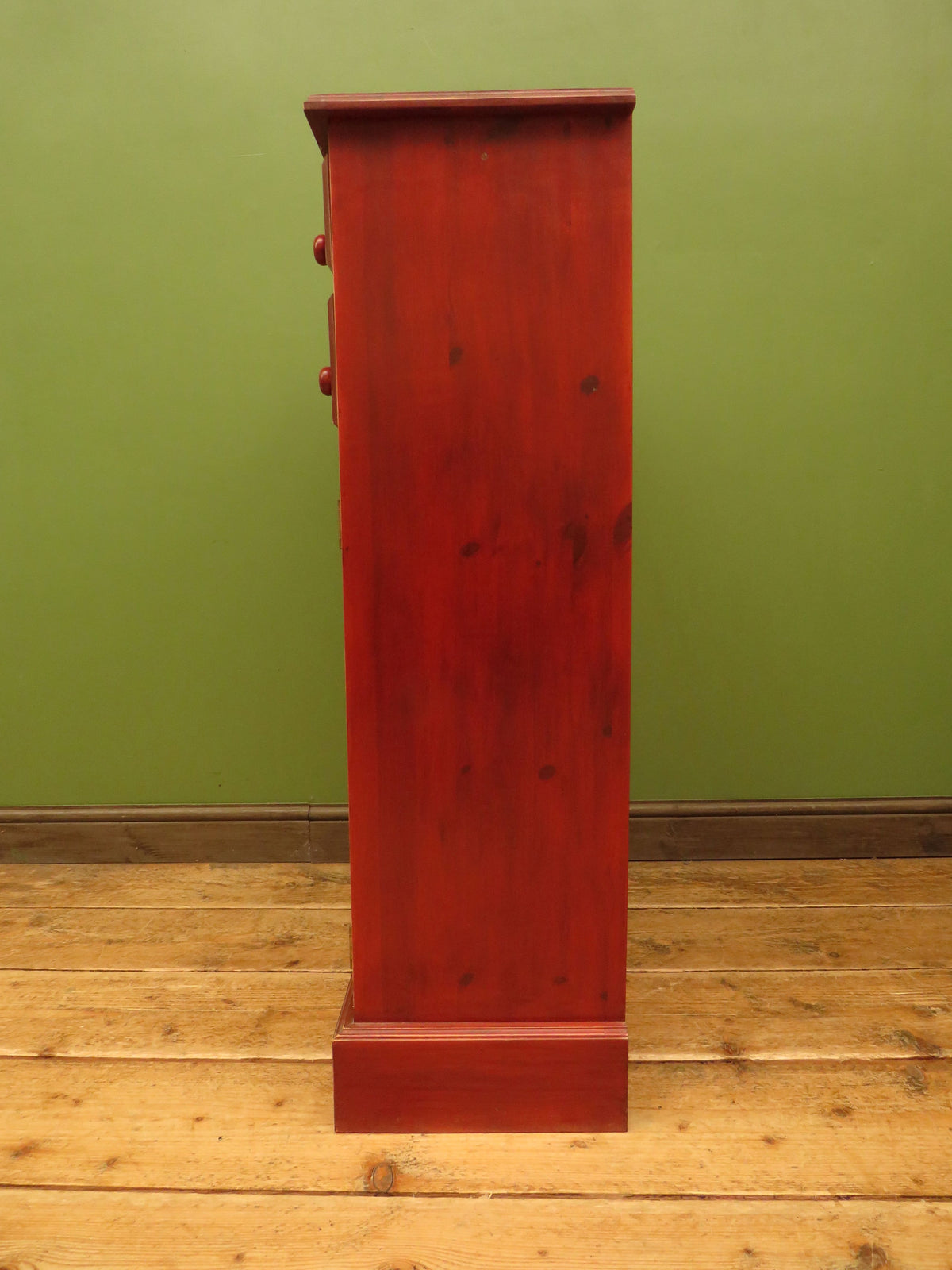 Small Red Pine Cabinet, Hallway, Kitchen or Bathroom Storage