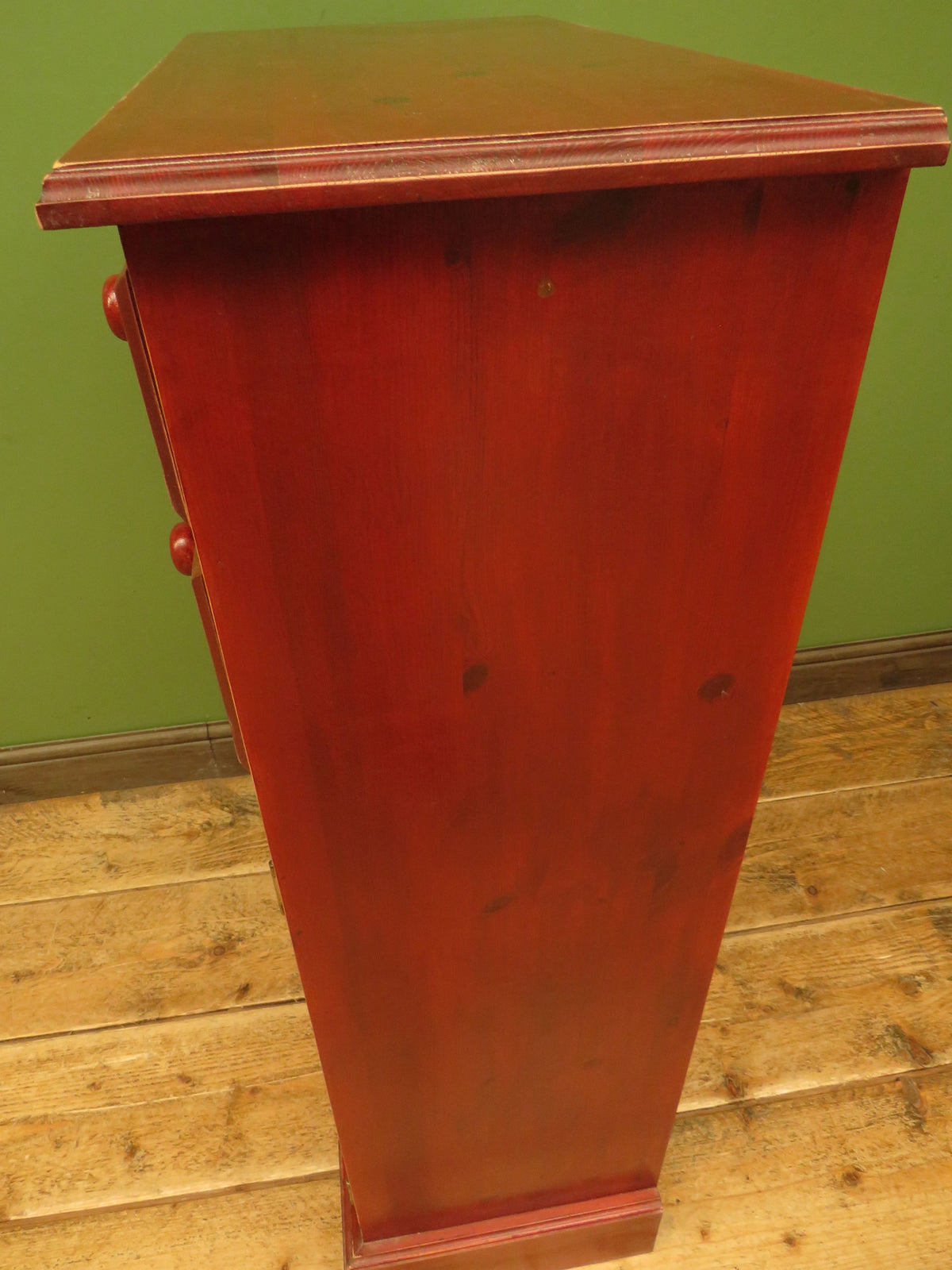 Small Red Pine Cabinet, Hallway, Kitchen or Bathroom Storage