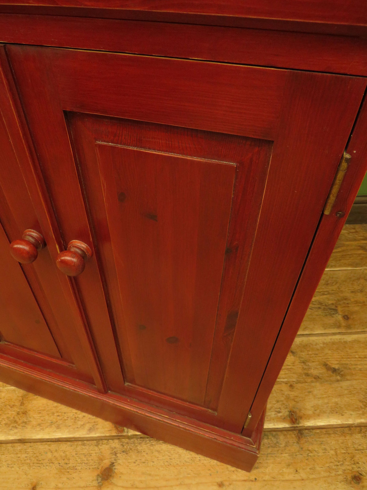 Small Red Pine Cabinet, Hallway, Kitchen or Bathroom Storage