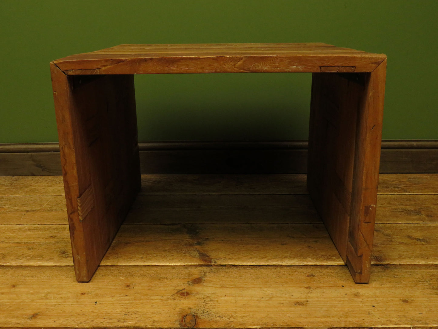 Rustic Industrial Reclaimed Wood End Table, Coffee Table