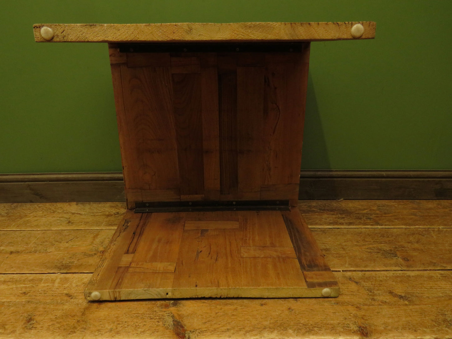 Rustic Industrial Reclaimed Wood End Table, Coffee Table