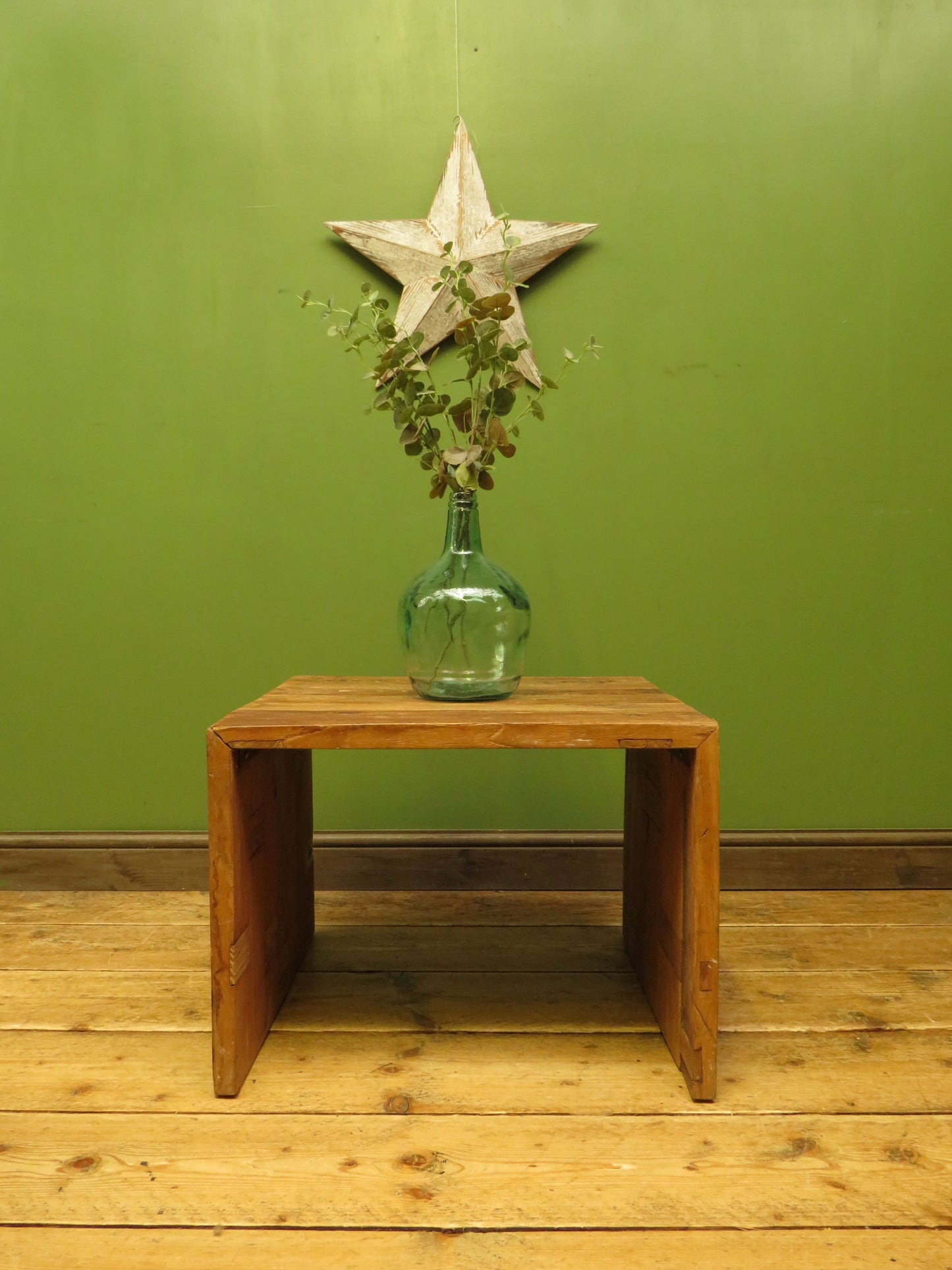 Rustic Industrial Reclaimed Wood End Table, Coffee Table