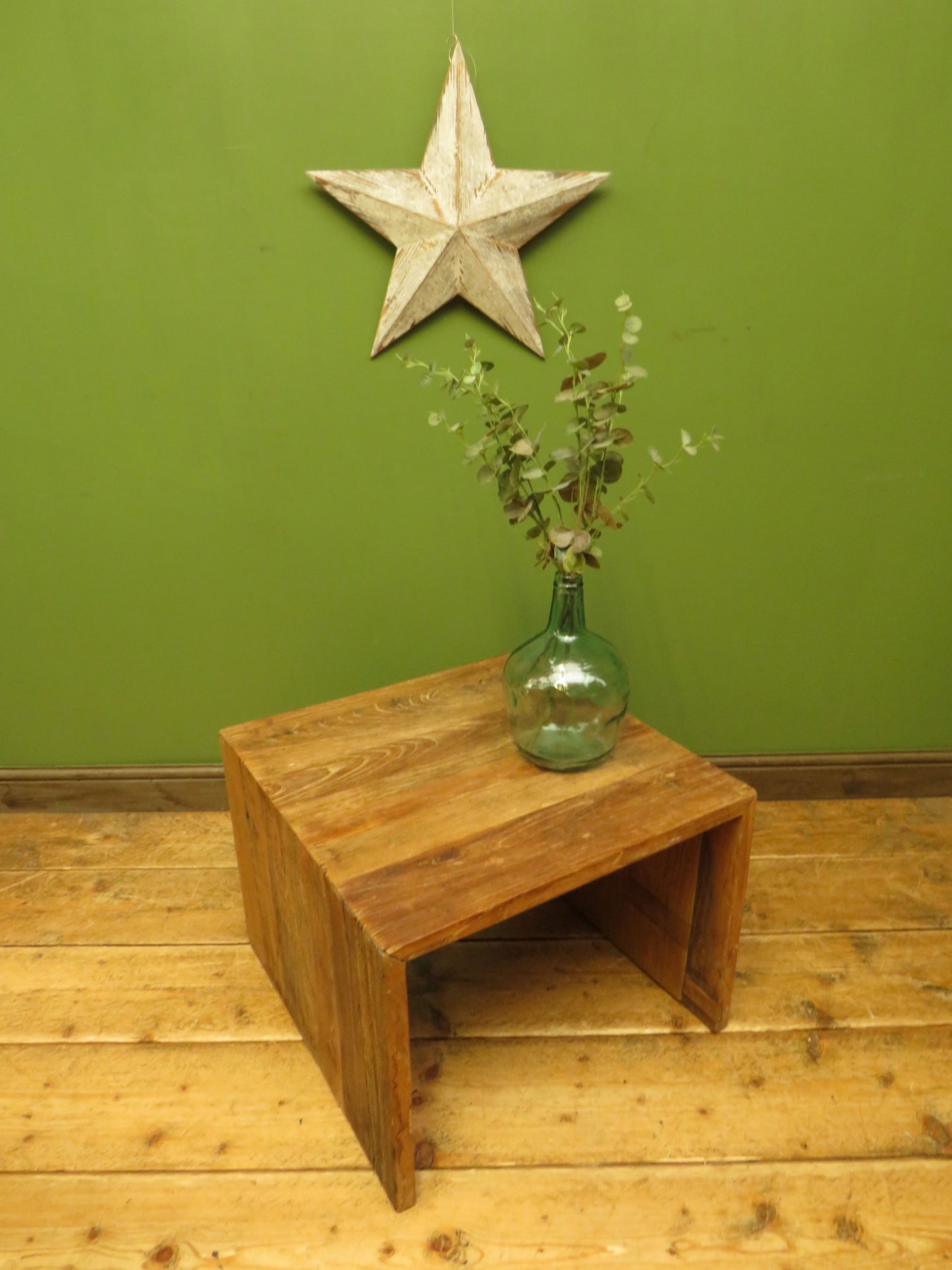 Rustic Industrial Reclaimed Wood End Table, Coffee Table