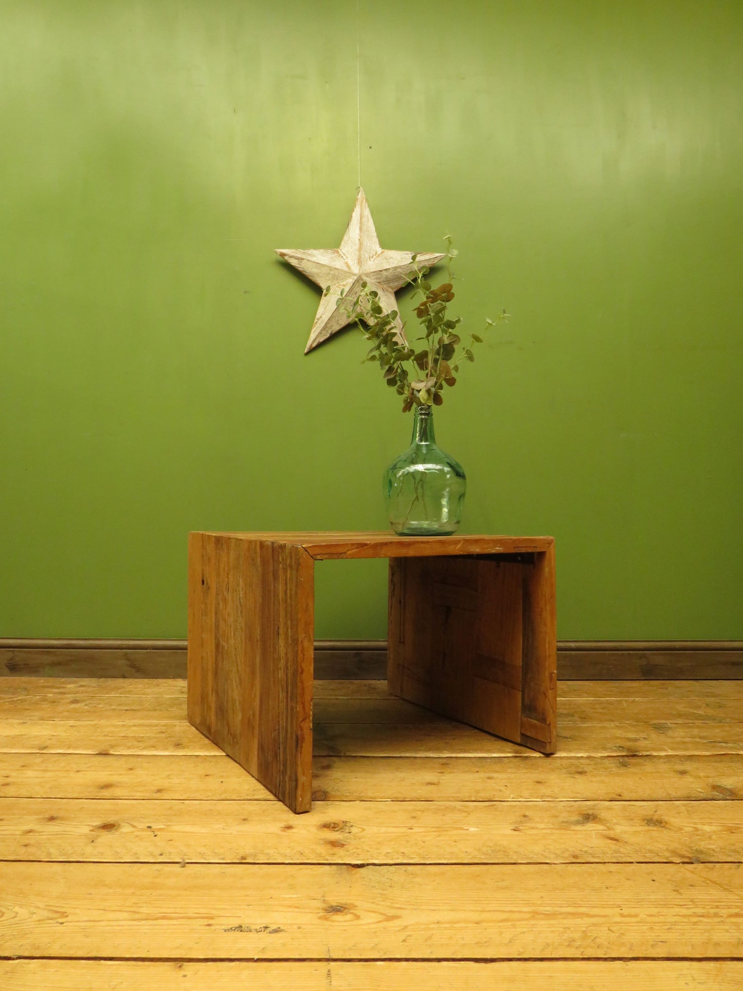 Rustic Industrial Reclaimed Wood End Table, Coffee Table