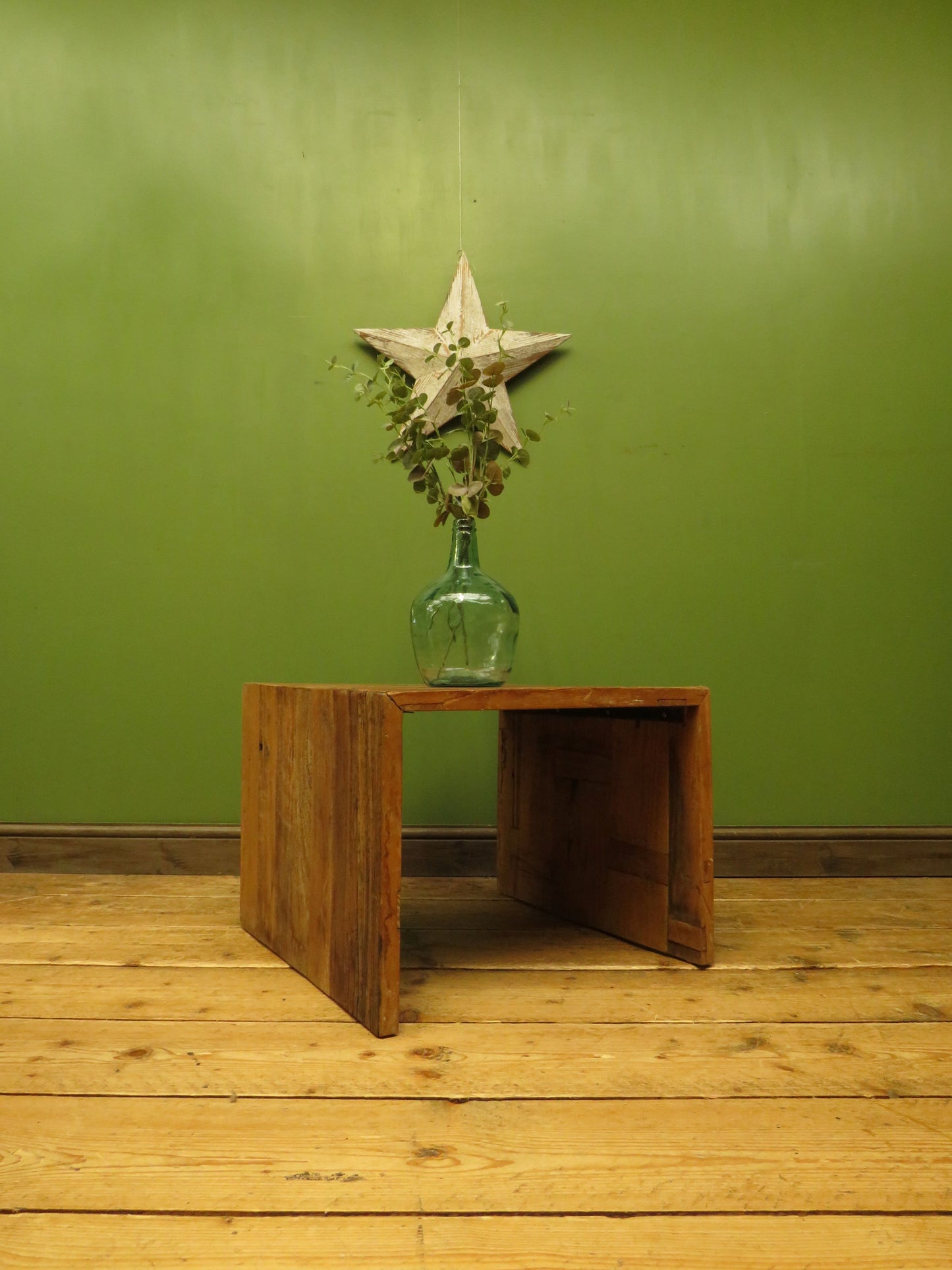 Rustic Industrial Reclaimed Wood End Table, Coffee Table